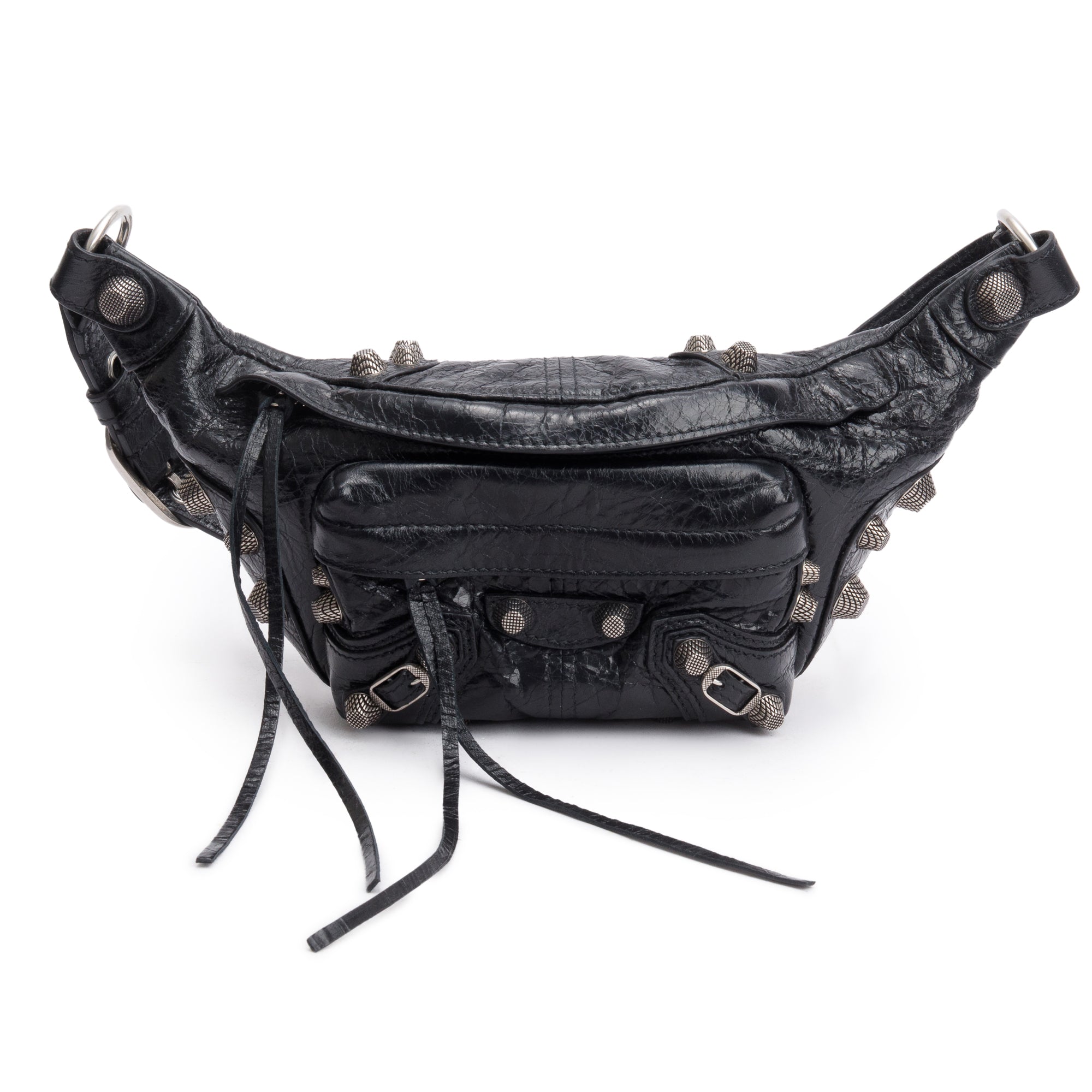 Balenciaga Black Arena Leather Le Cagole Small Belt Bag