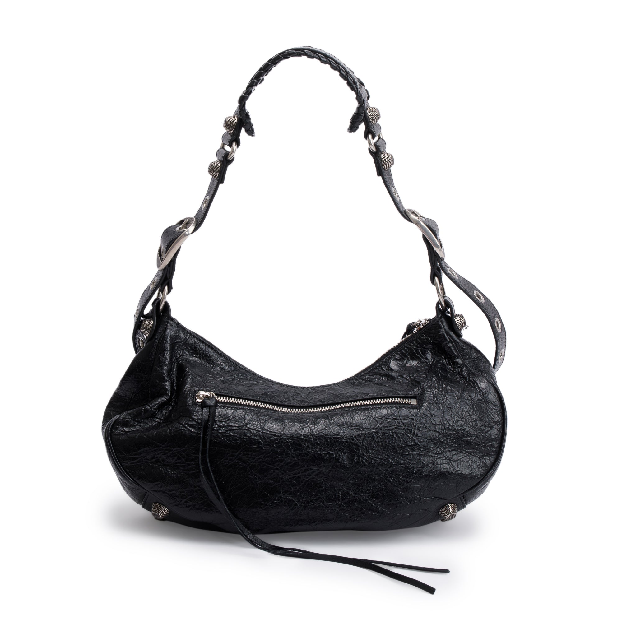 Balenciaga Black Arena Leather Le Cagole Small Shoulder Bag