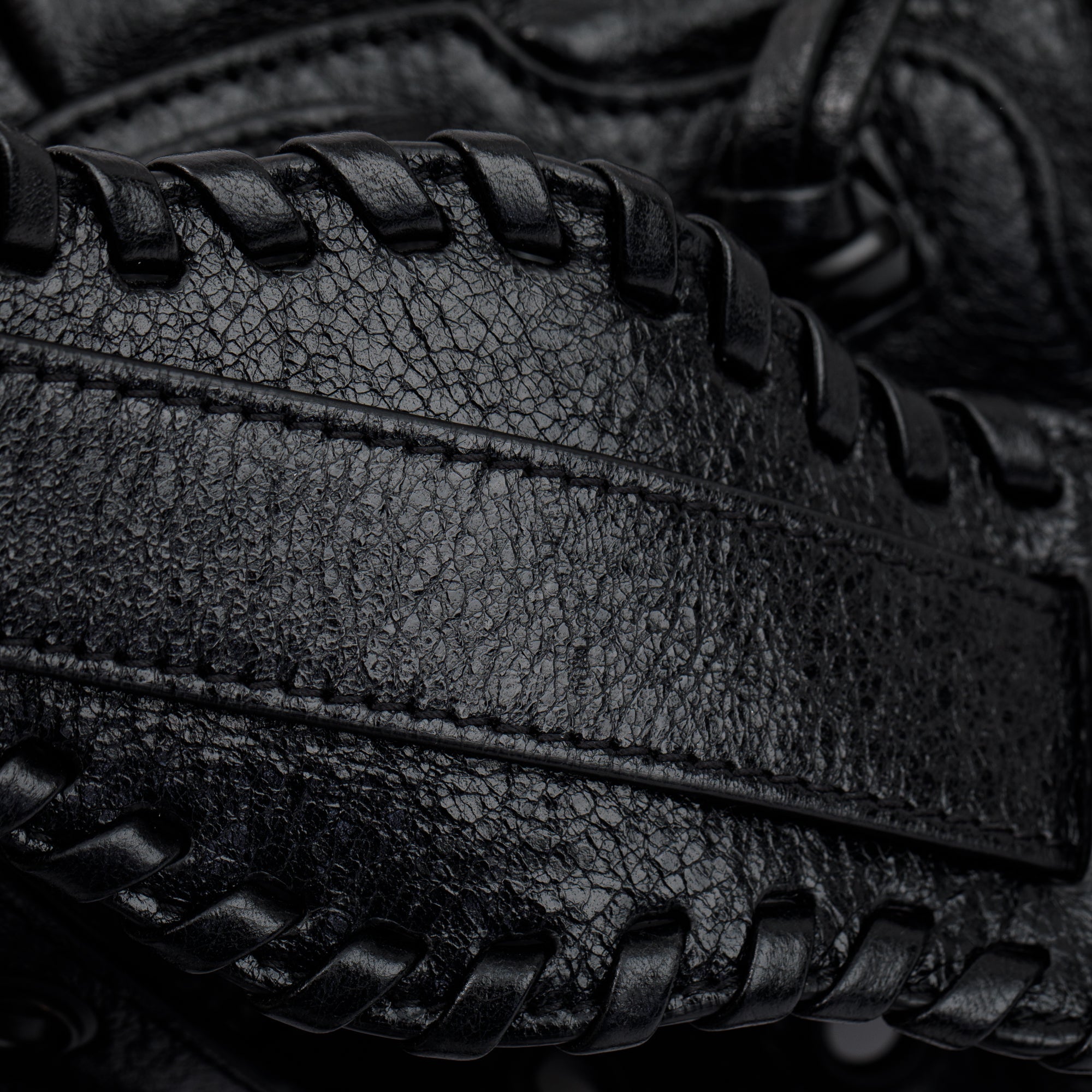 Balenciaga Black Arena Leather Le Cagole Small Shoulder Bag W/O Pouch