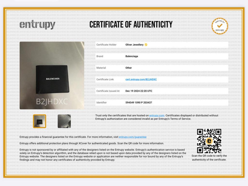 Balenciaga Black Calfskin Leather Cash Square Bifold Wallet