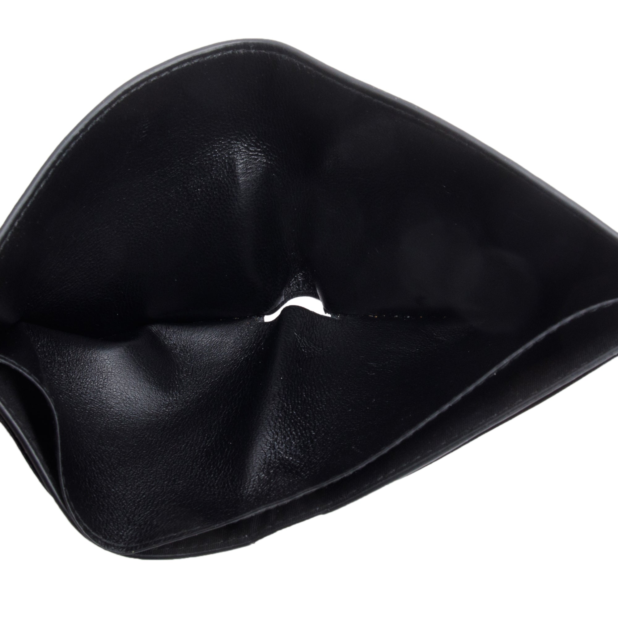 Balenciaga Black Calfskin Leather Logo Cash Square Bifold Wallet