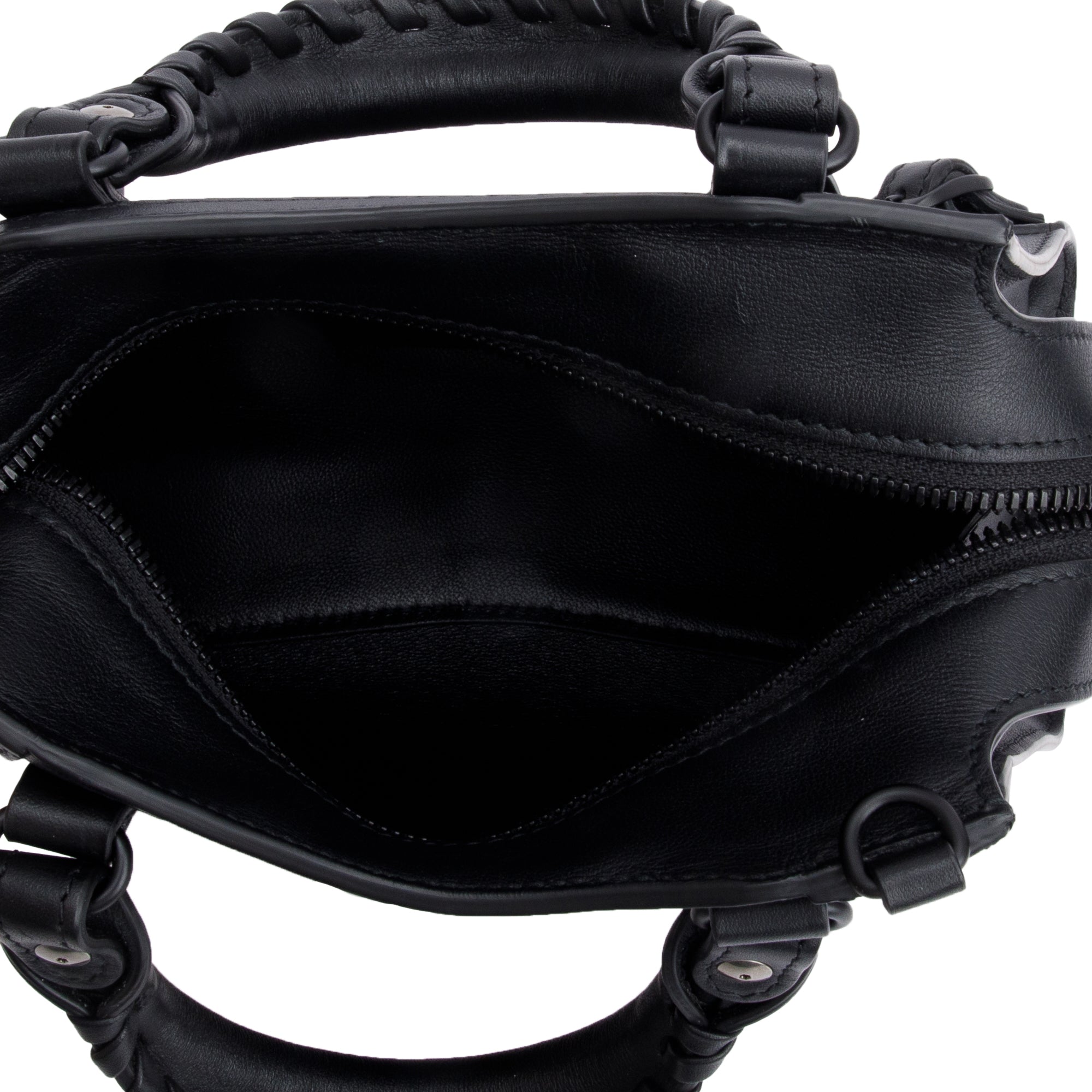 Balenciaga Black Calfskin Leather MIni Neo Classic Top Handle Bag w/ Strap
