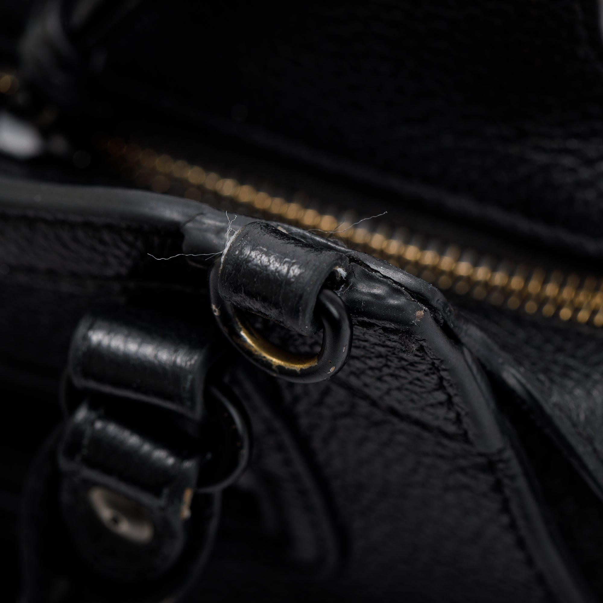 Balenciaga Black Calfskin Leather MIni Neo Classic Top Handle Bag w/ Strap