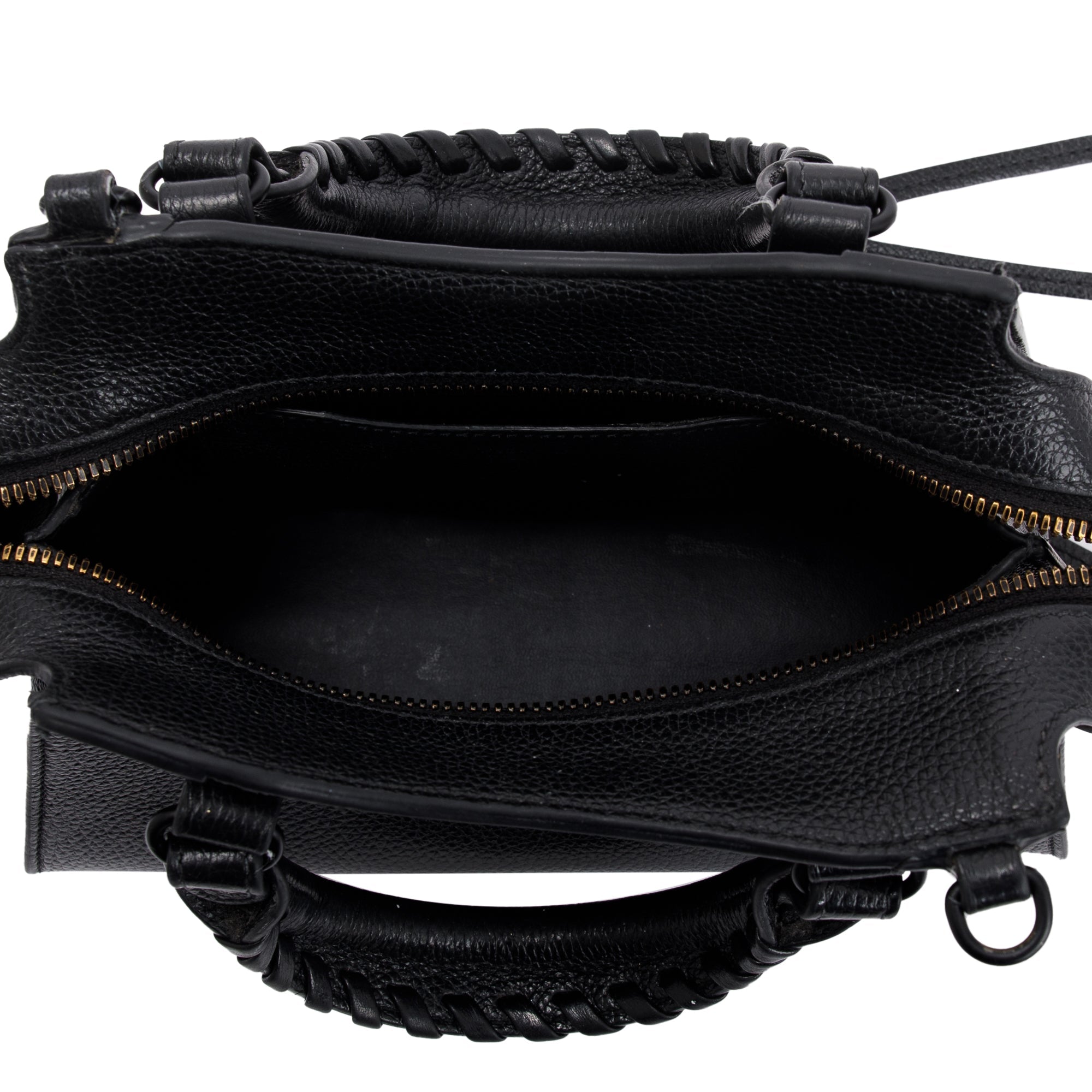 Balenciaga Black Calfskin Leather MIni Neo Classic Top Handle Bag w/ Strap