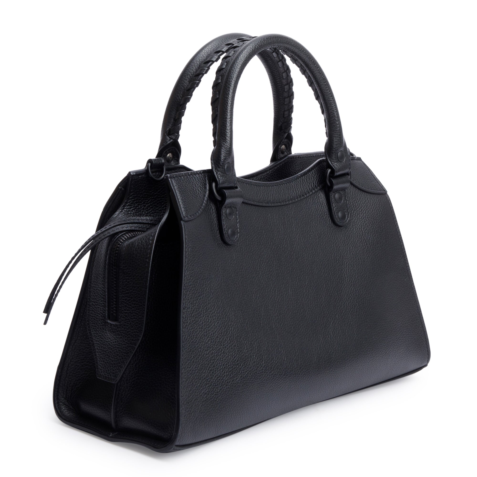 Balenciaga Black Calfskin Leather Small Neo Classic Top Handle Bag