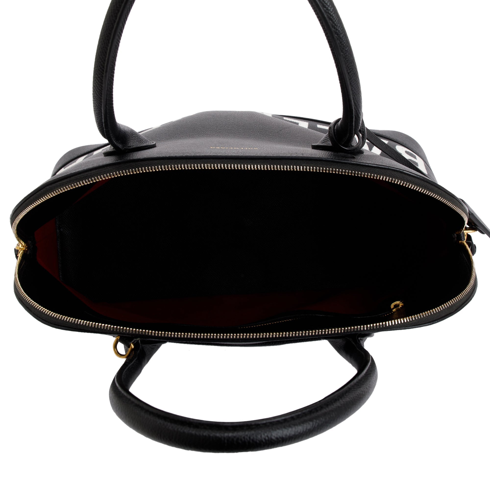 Balenciaga Black Calfskin Leather Ville M Top Handle Bag