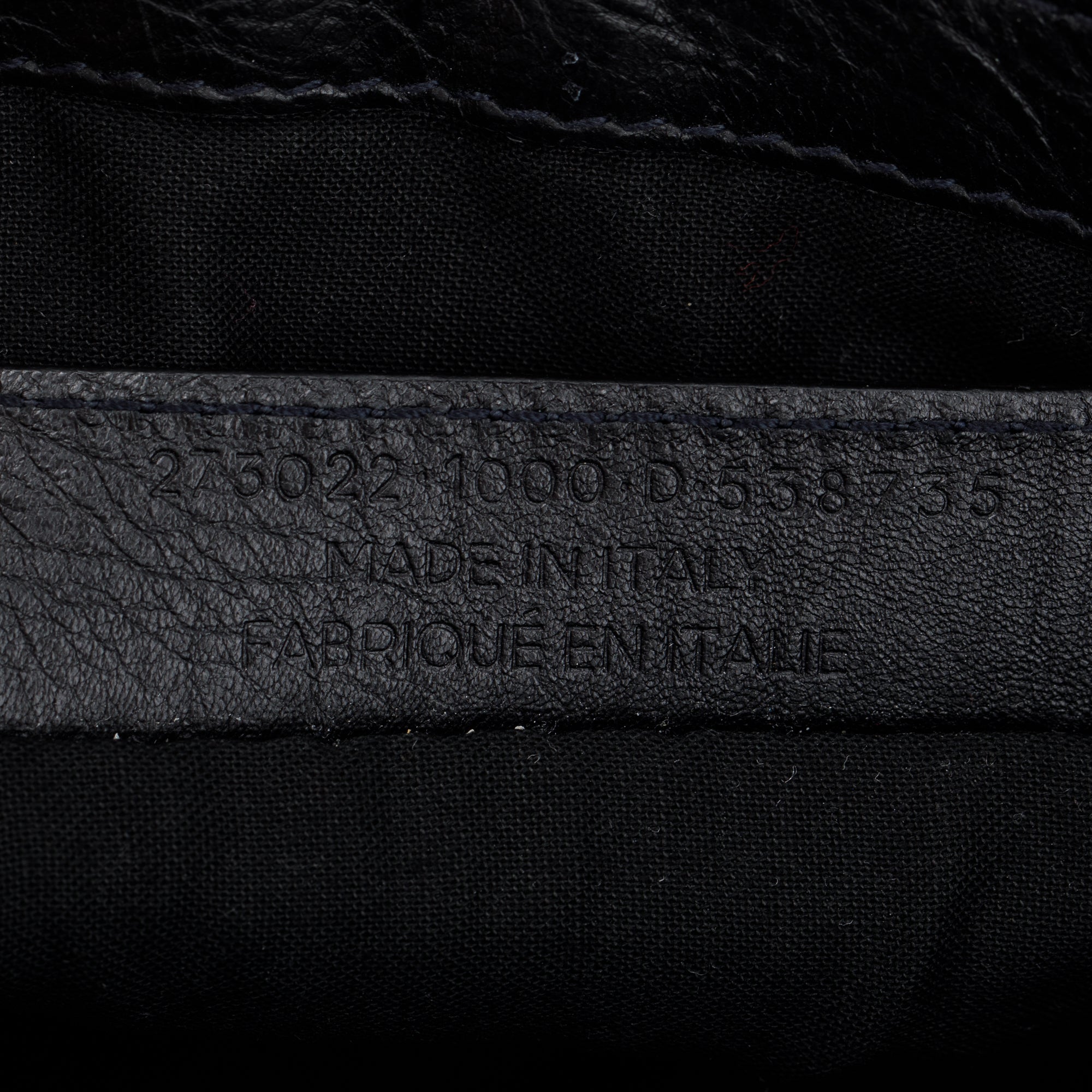 Balenciaga Black Calfskin Motocross Classic Clip L Pouch