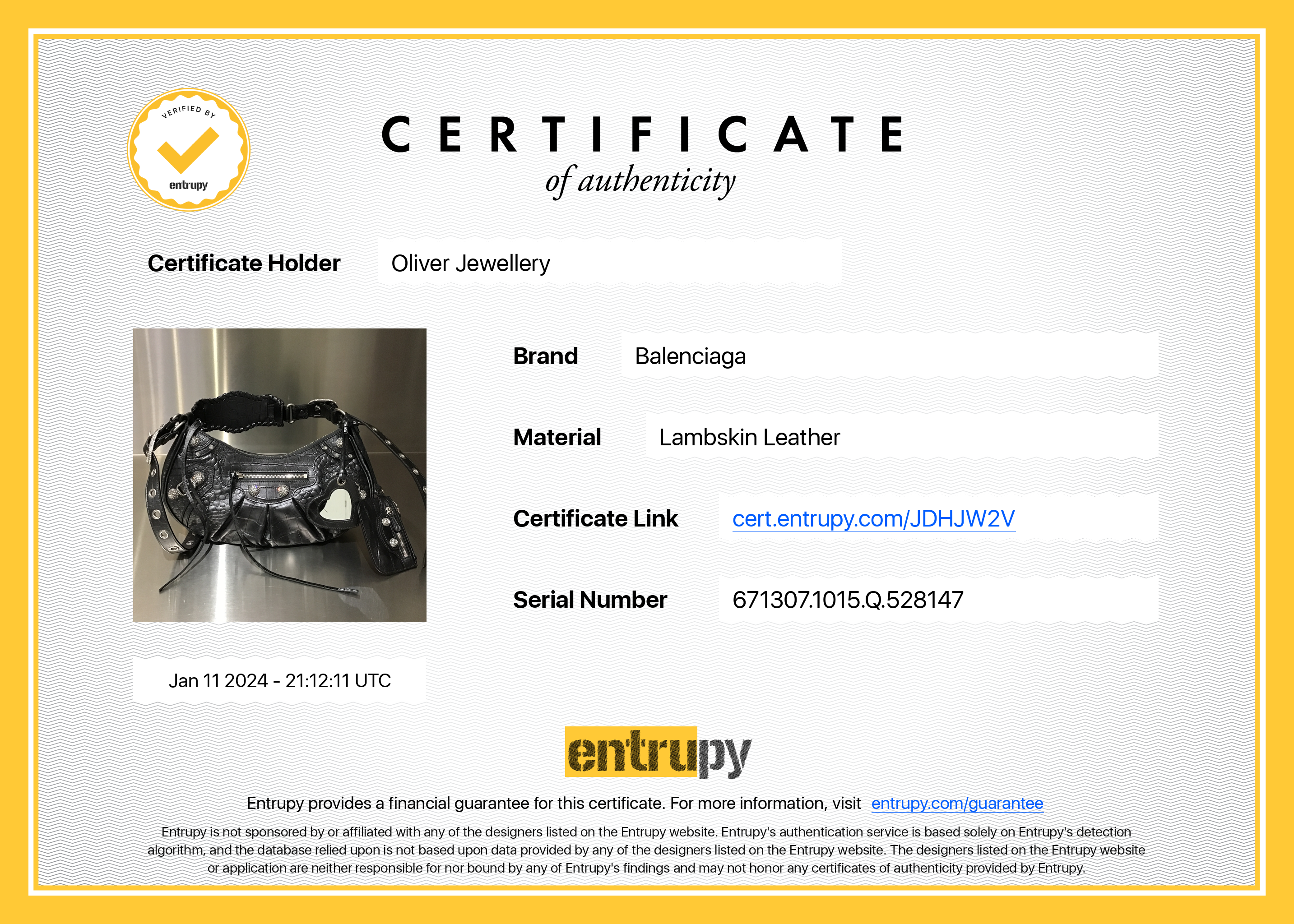 Balenciaga Black Croc-Embossed Arena Leather Rhinestones Le Cagole Small Shoulder Bag