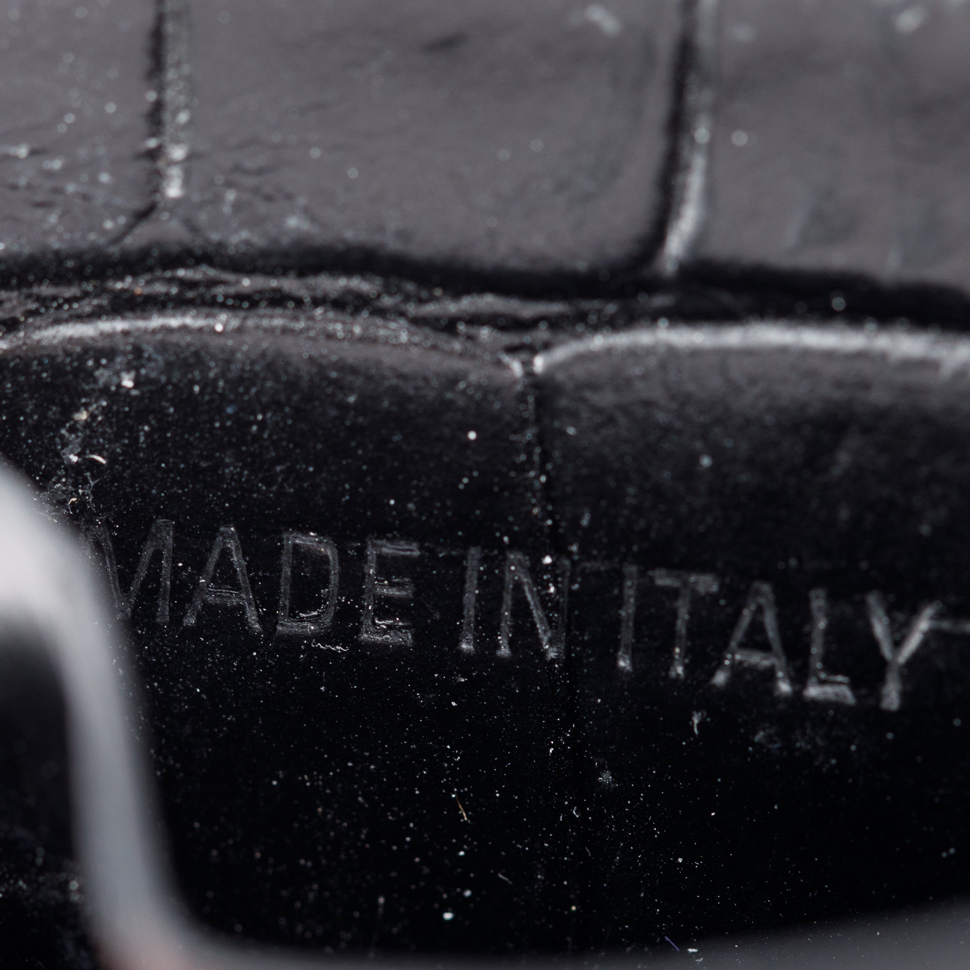 Balenciaga Black Croc-Embossed Leather BB Card Case