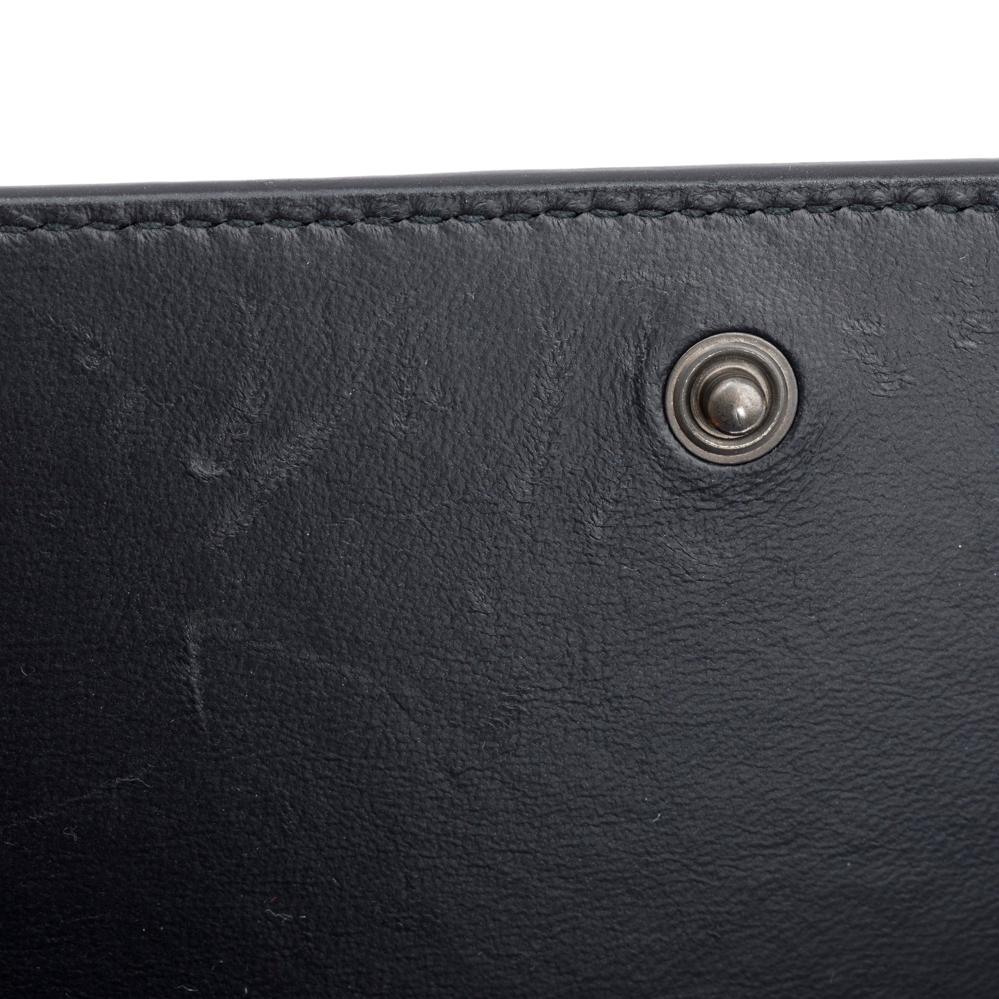 Balenciaga Black Croc-Embossed Leather Phone Holder Wallet on Chain w/ Box