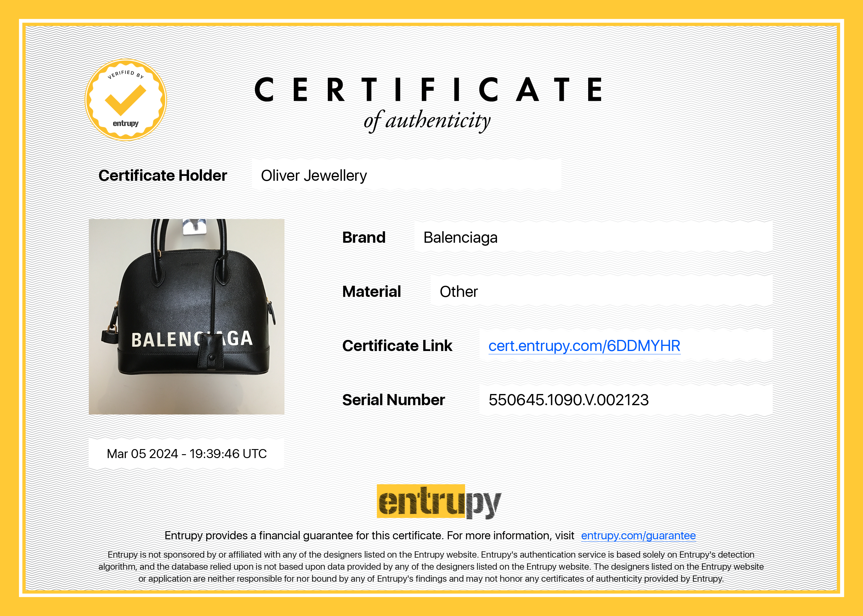 Balenciaga Black Grained Calfskin Leather Ville S Top Handle Bag w/ Strap