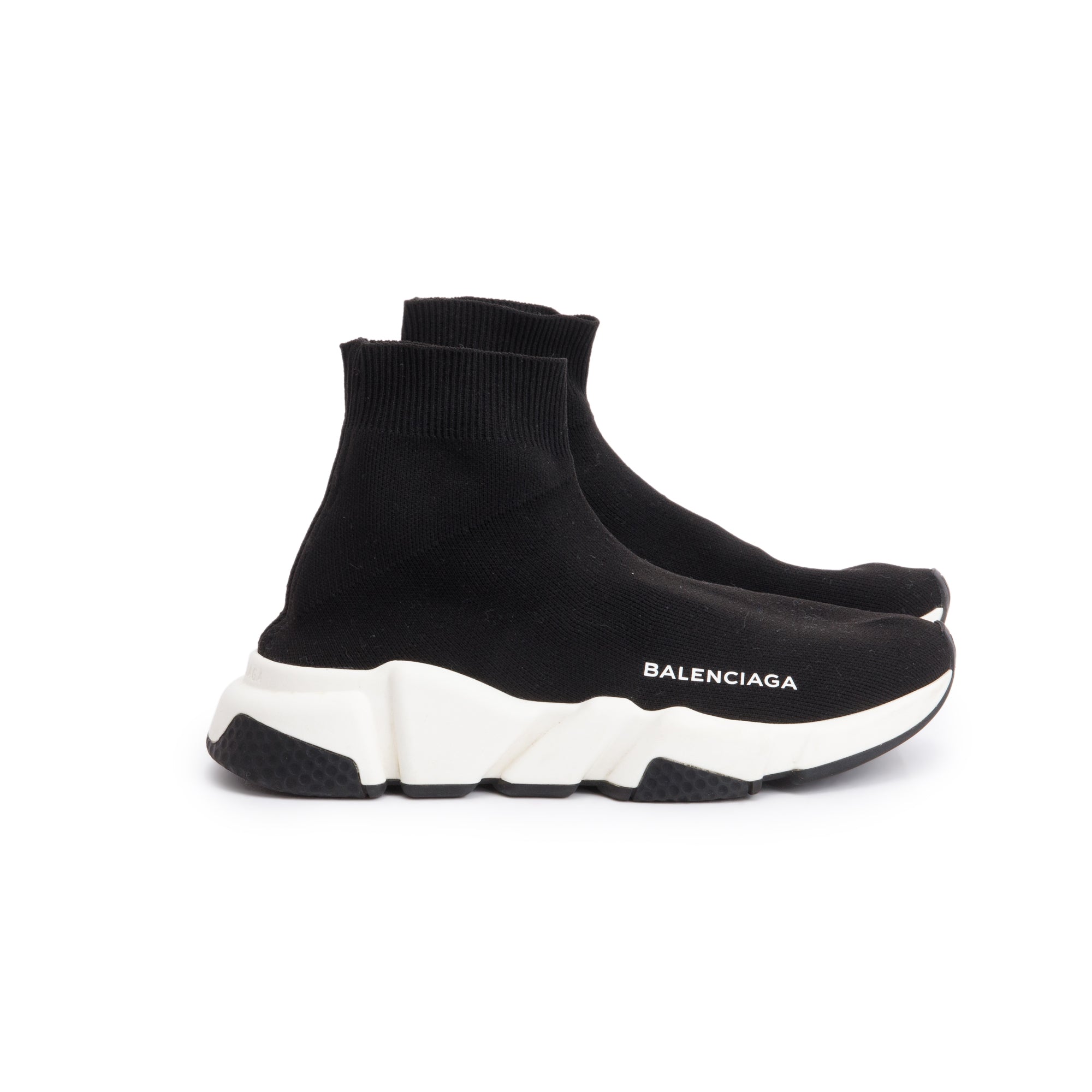 Balenciaga Black Knit Speed LT Trainer Sock Sneaker, Size 35