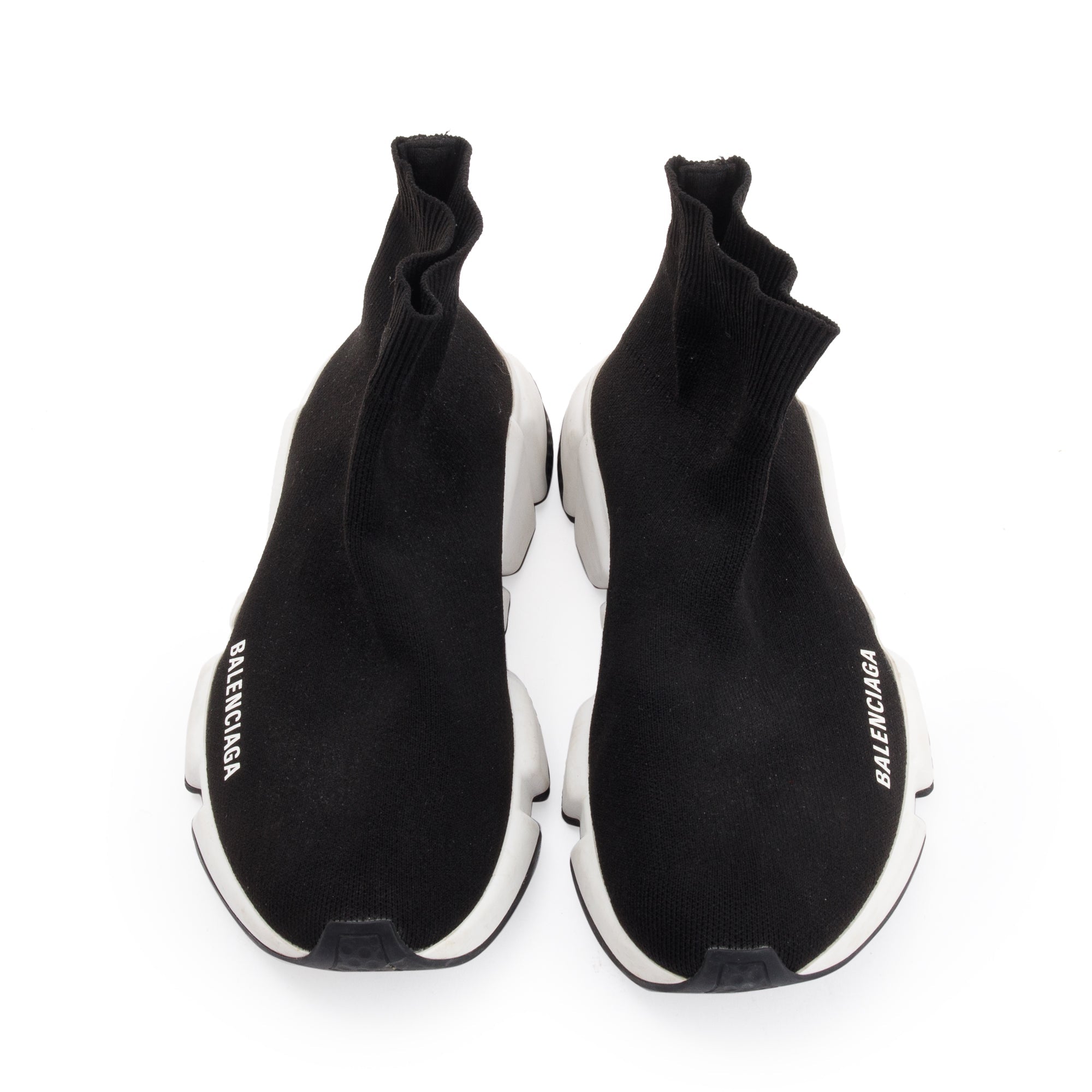 Balenciaga Black Knit Speed LT Trainer Sock Sneaker, Size 37 w/ Box