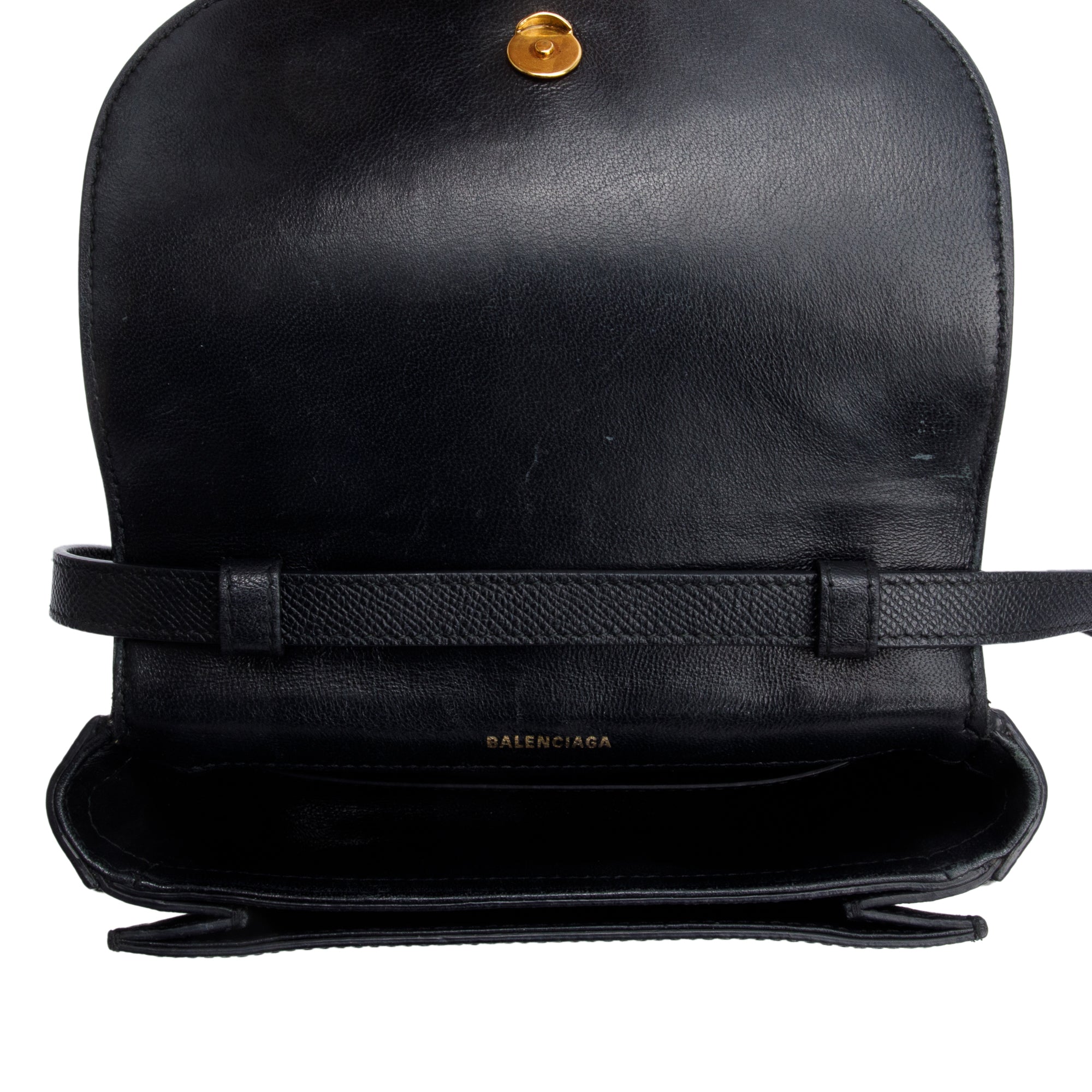 Balenciaga Black Leather Extra Small Ville Day Crossbody Bag