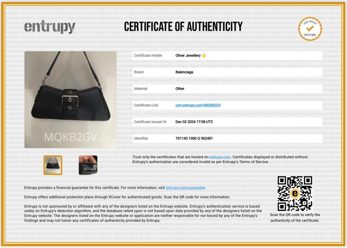 Balenciaga Black Leather Large Lindsay Shoulder Bag