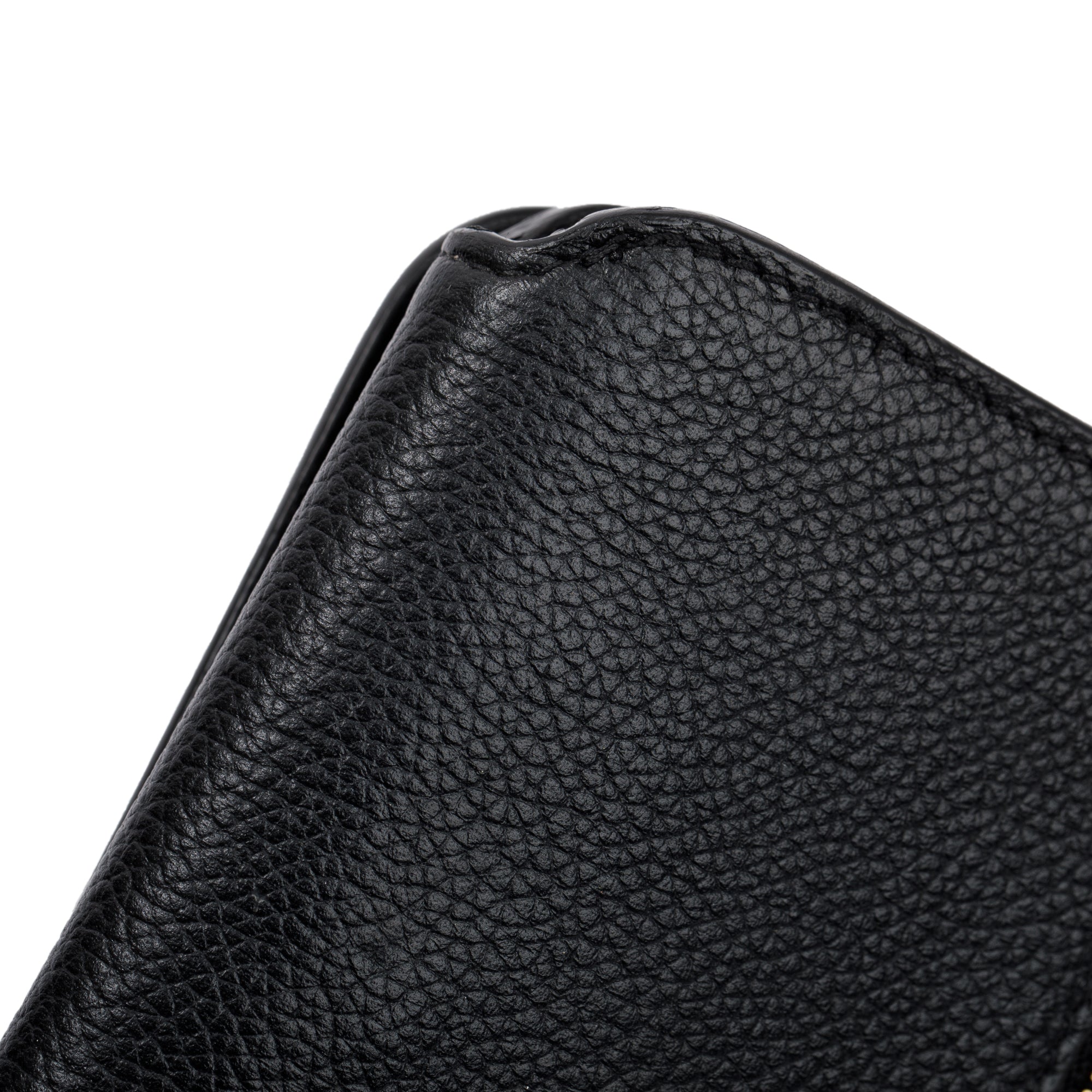 Balenciaga Black Leather Phone Holder Wallet on Chain