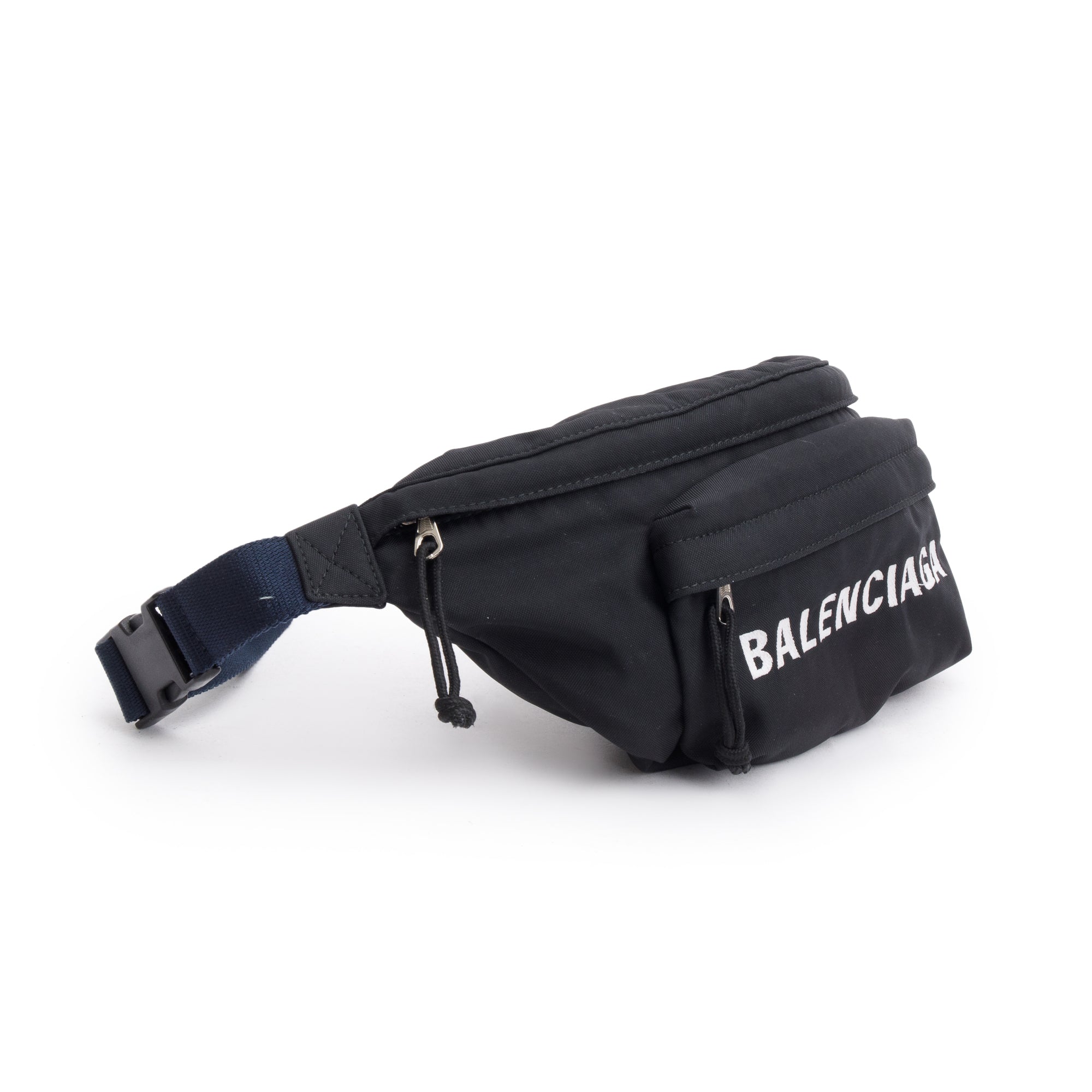 Balenciaga Black/Navy Nylon Wheel Belt Bag – Oliver Jewellery