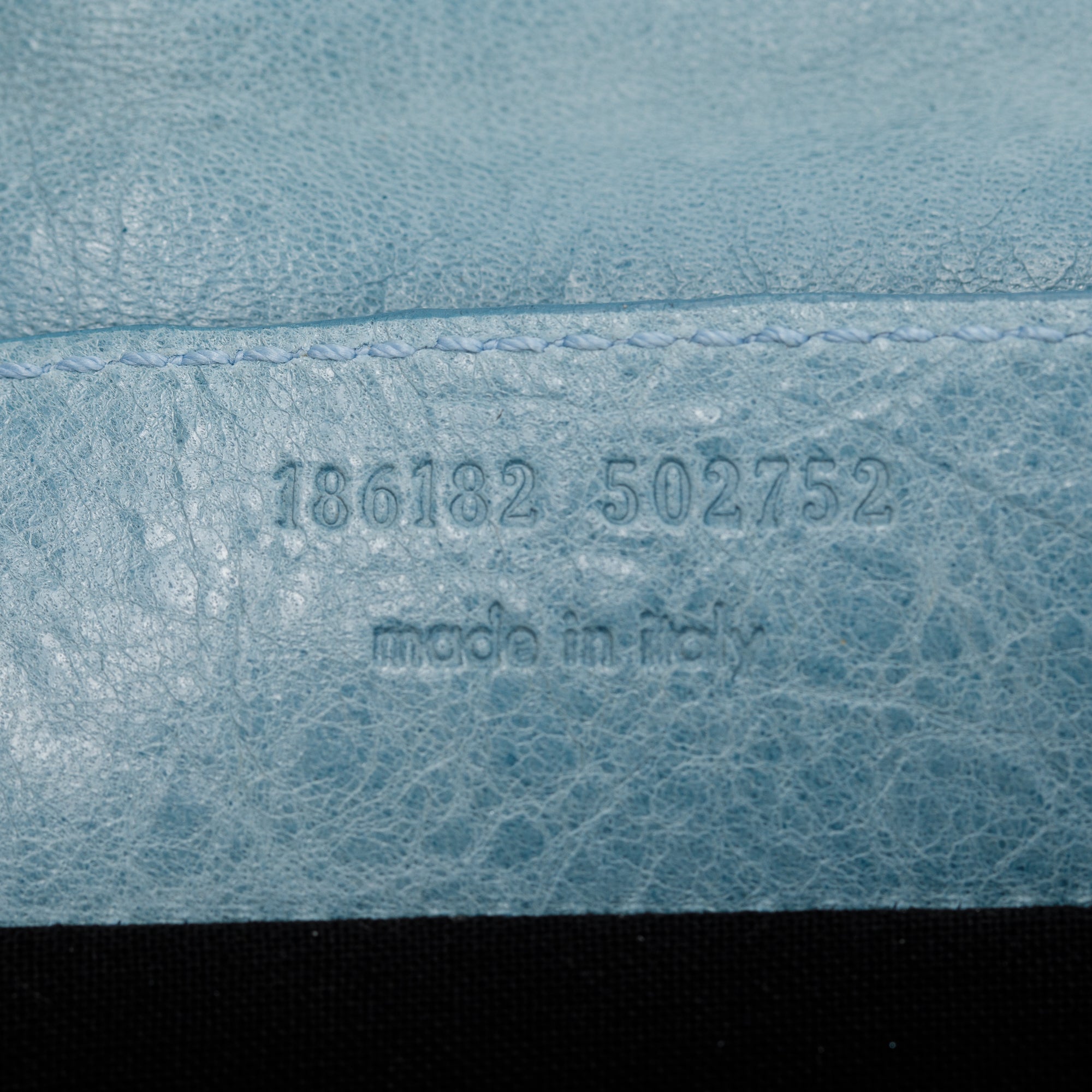 Balenciaga Blue Agneau Leather Giant 12 Envelope Clutch