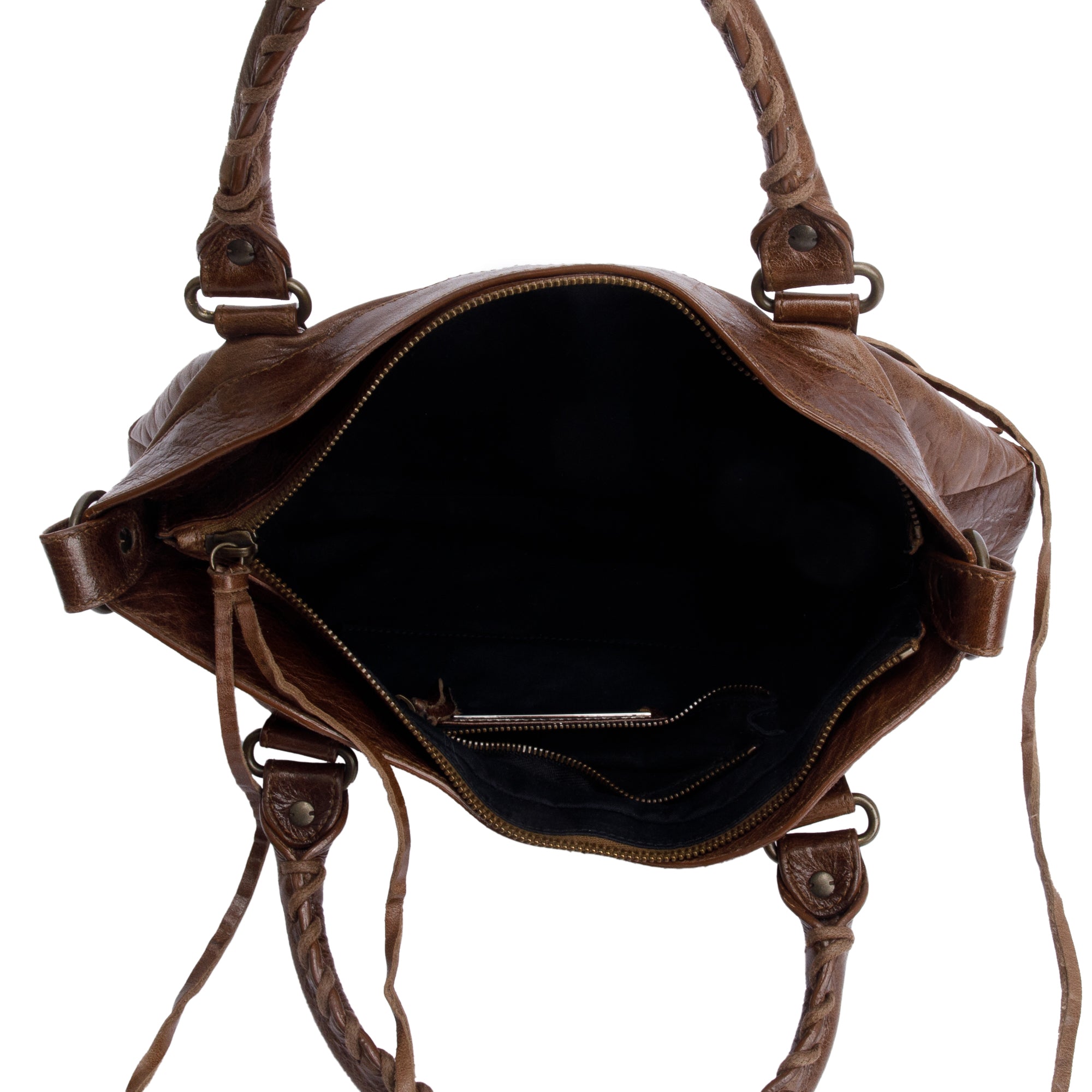 Balenciaga Brown Agneau Leather Le City Small Bag