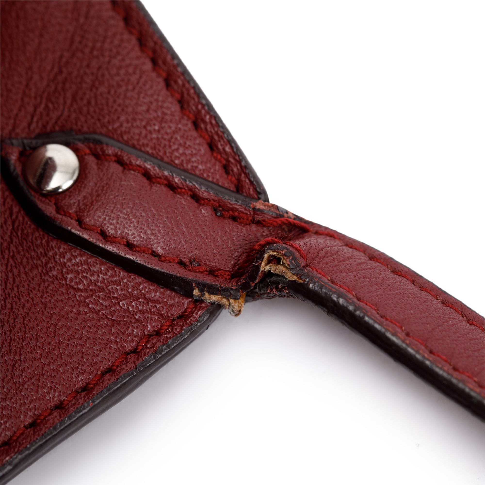 Balenciaga Burgundy Leather Papier Zip Around Belt Bag