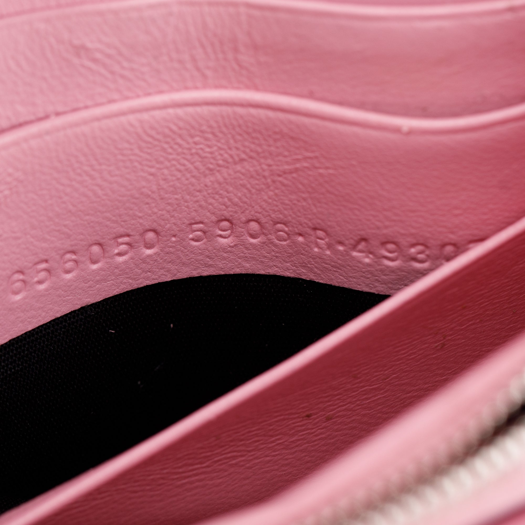 Balenciaga Crocodile Embossed Hourglass Wallet on Chain