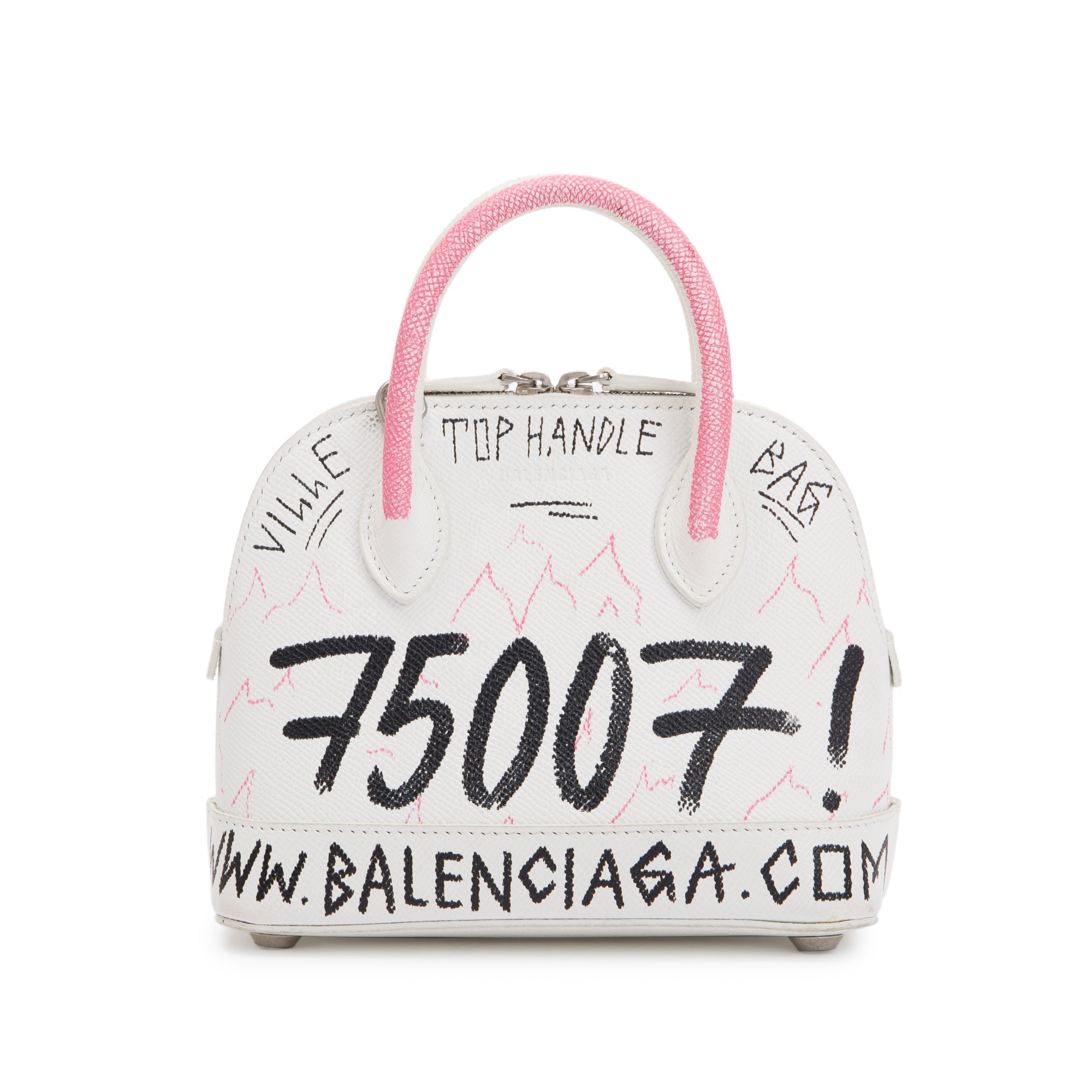 Balenciaga Graffiti Ville XXS Top Handle Bag w/ Strap & Box