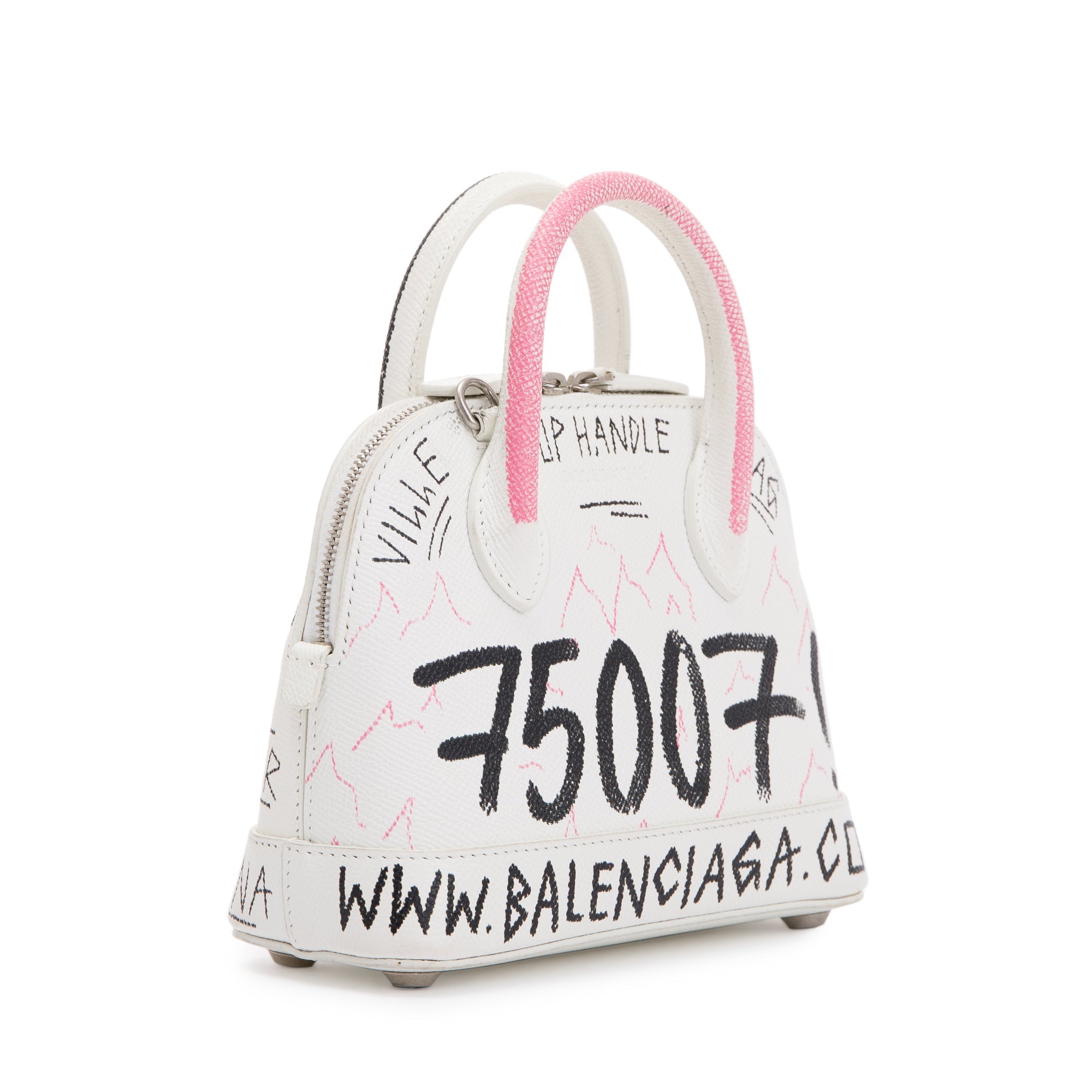 Balenciaga Graffiti Ville XXS Top Handle Bag w/ Strap & Box