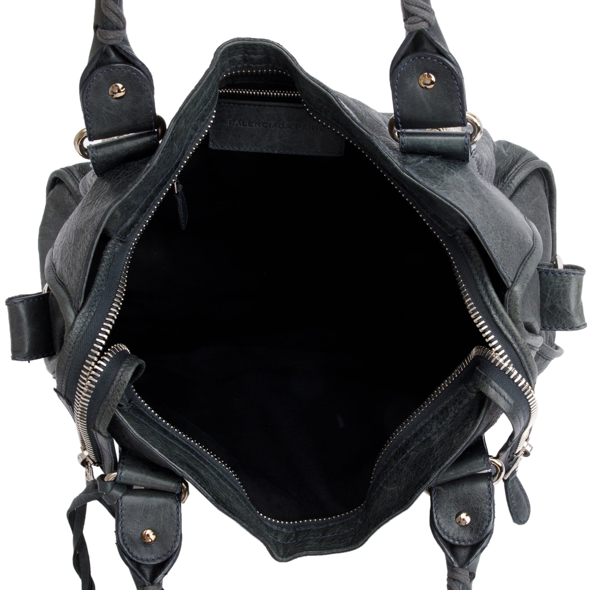 Balenciaga Grey Distressed Arena Leather Giant 21 City Bag