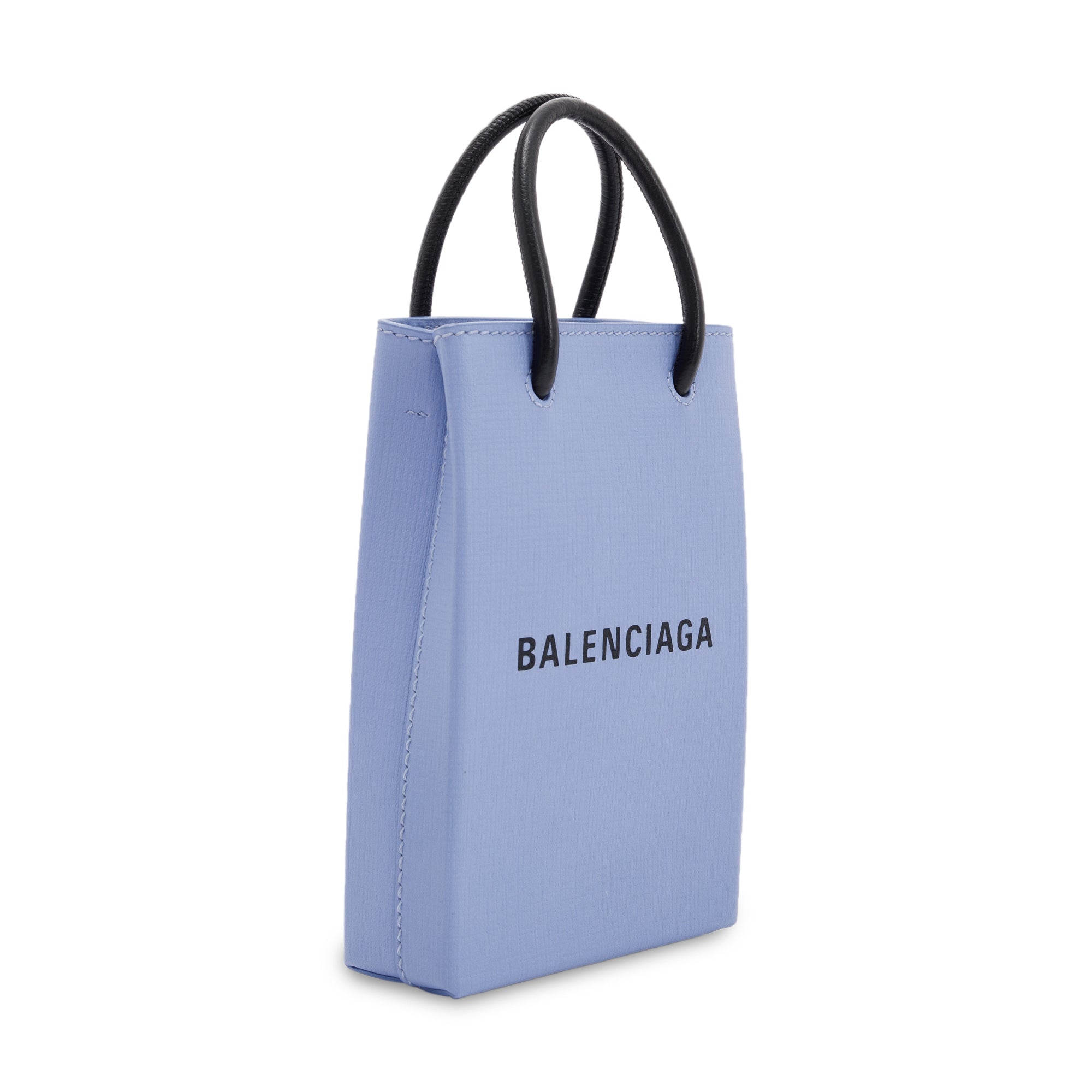 Balenciaga Mini Shopping Phone Holder Bag w/ Strap