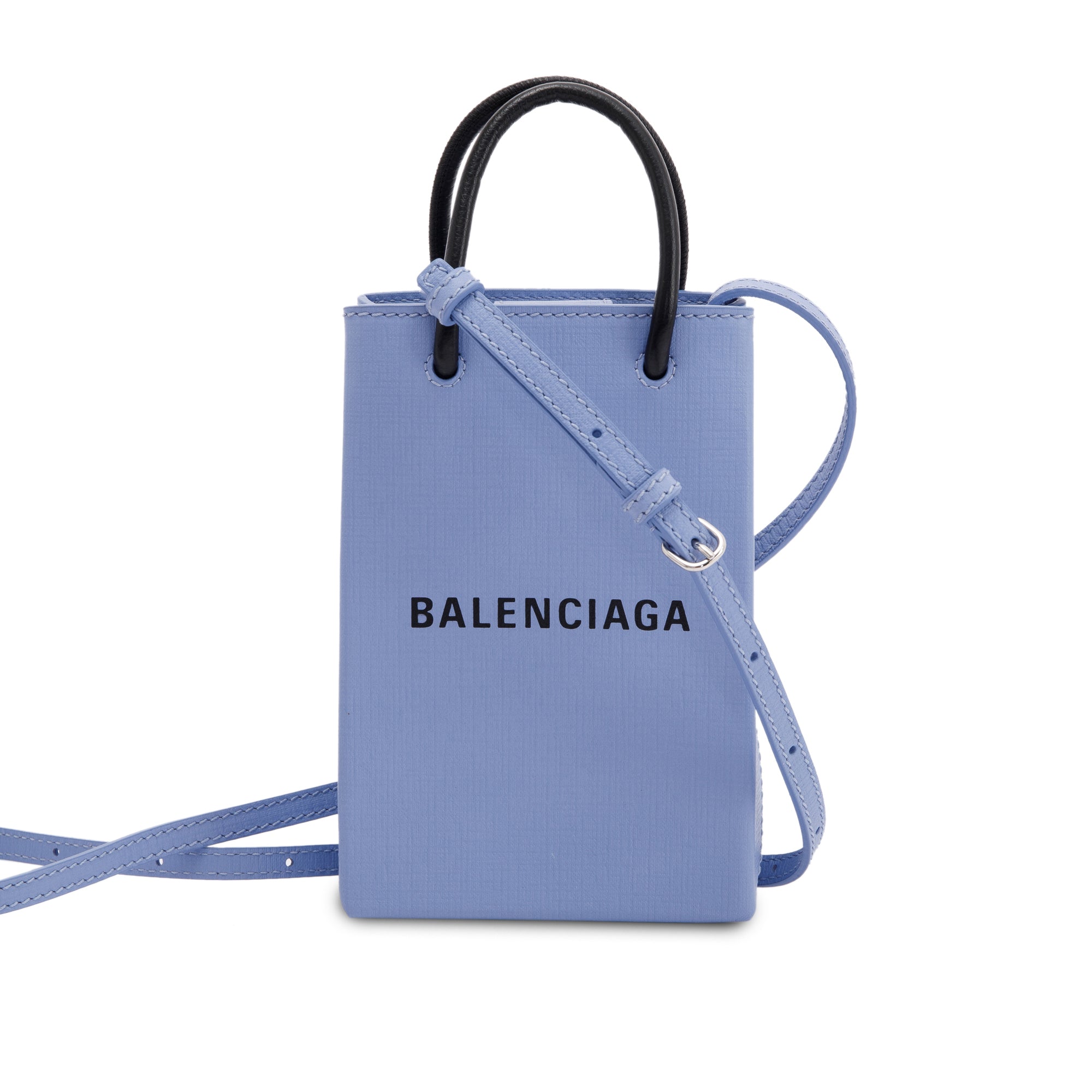 Balenciaga Mini Shopping Phone Holder Bag w/ Strap – OLIVER'S