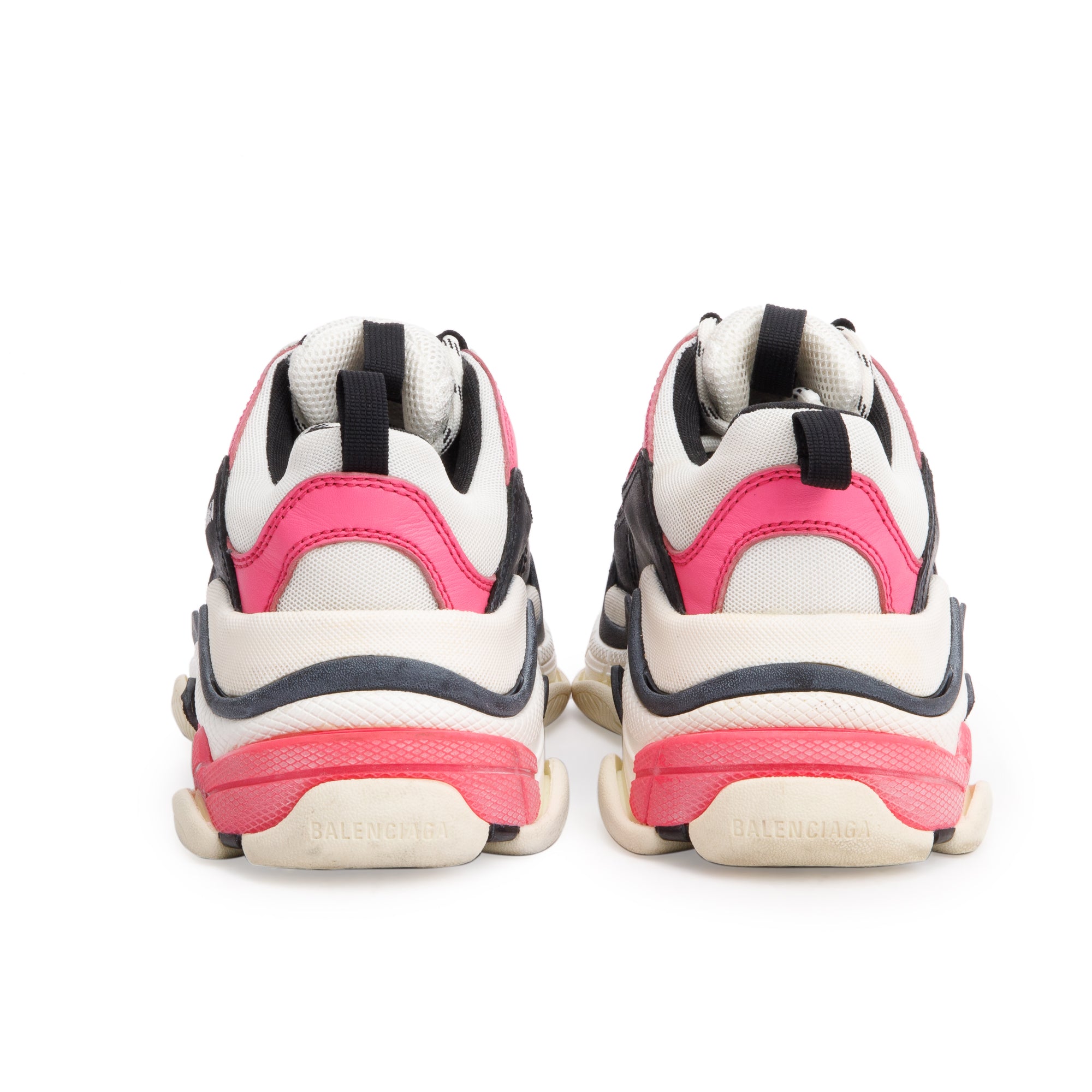 Balenciaga Multicolor Fabric Mesh Triple S Chunky Sneakers, Size 38
