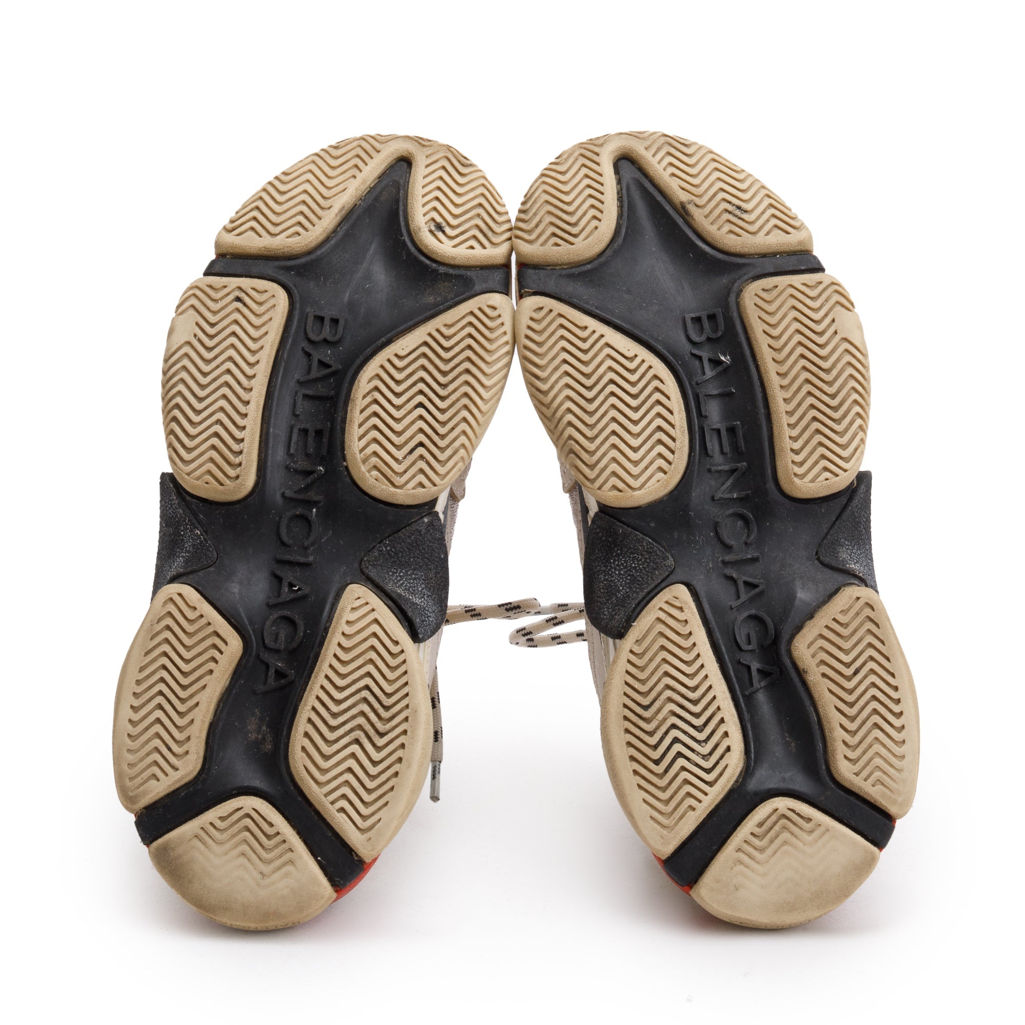 Balenciaga Multicolor Fabric Mesh Triple S Trainer Sneakers, Size 36