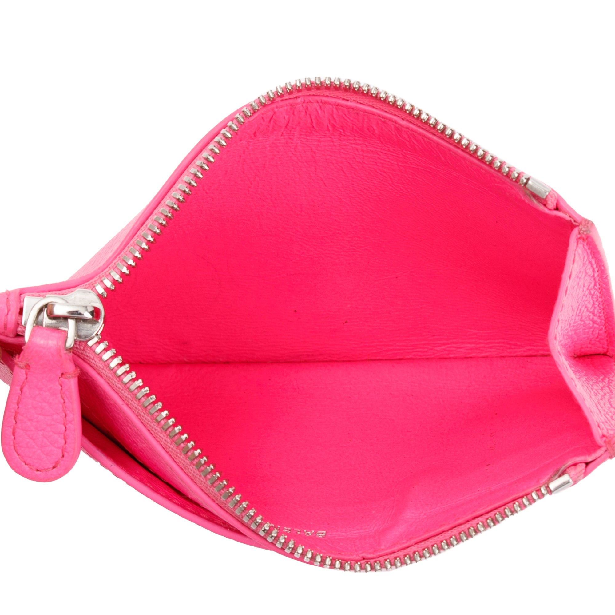 Balenciaga Pink Calfskin Leather Large Long Coin and Card Holder w/ Box