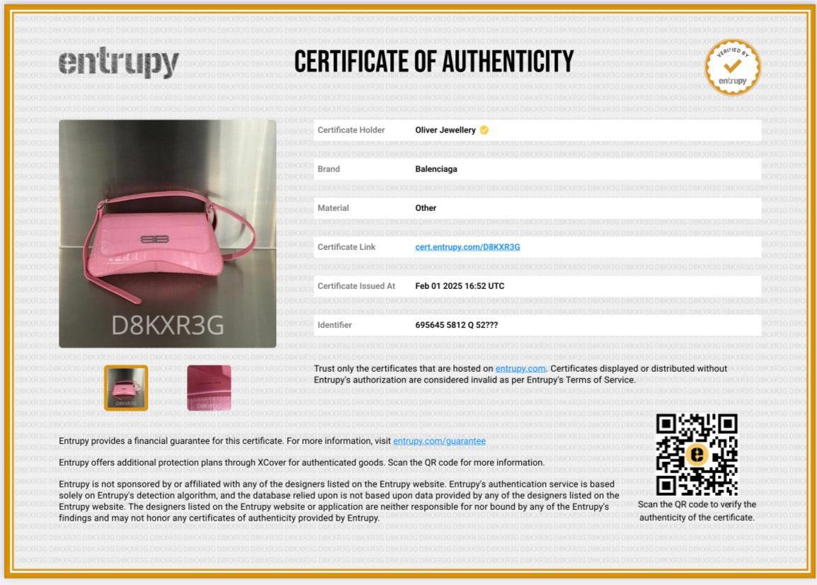 Balenciaga Pink Croc-Embossed Leather XX Small Flap Crossbody Bag