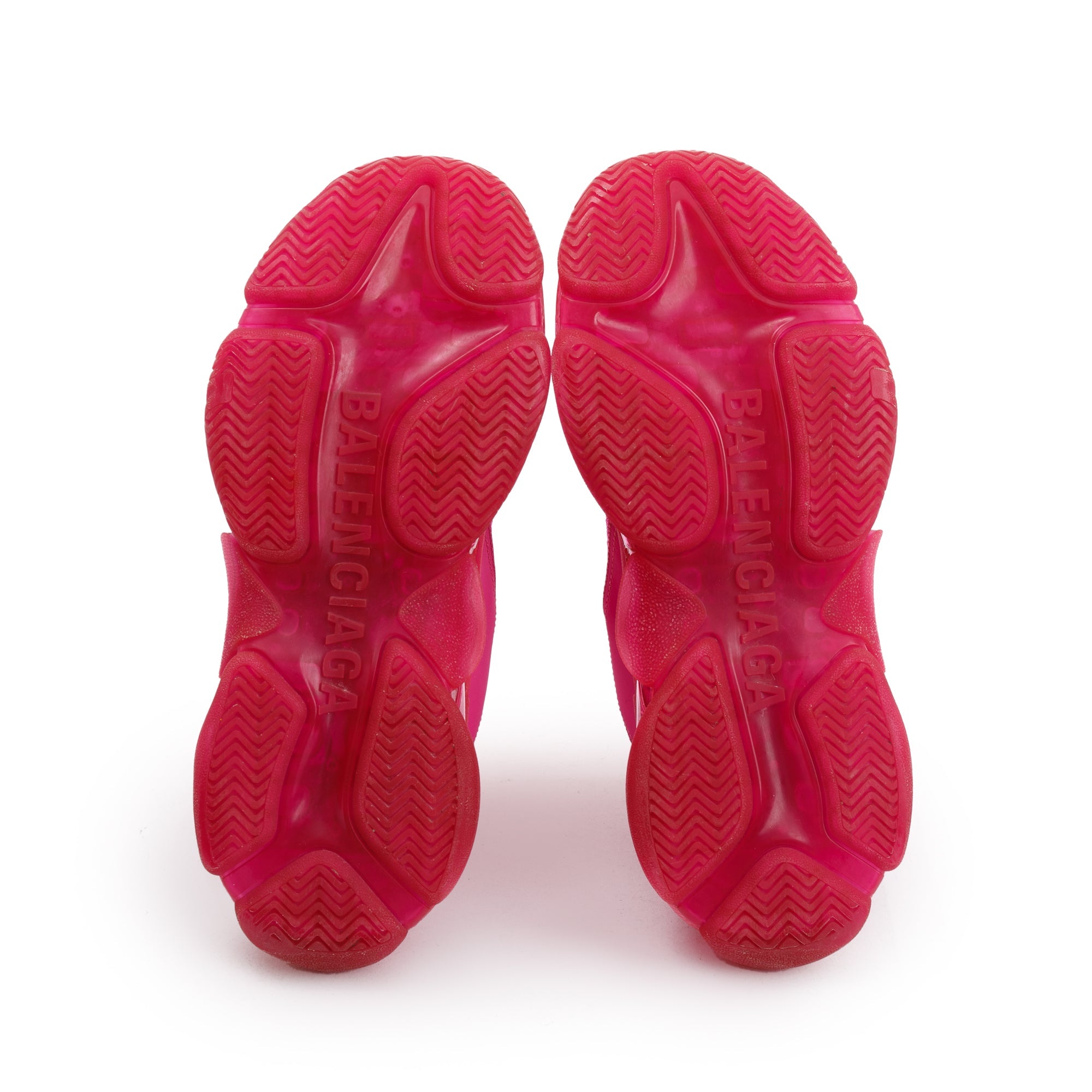 Balenciaga Pink Fabric Mesh Triple S Chunky Sneakers, Size 43