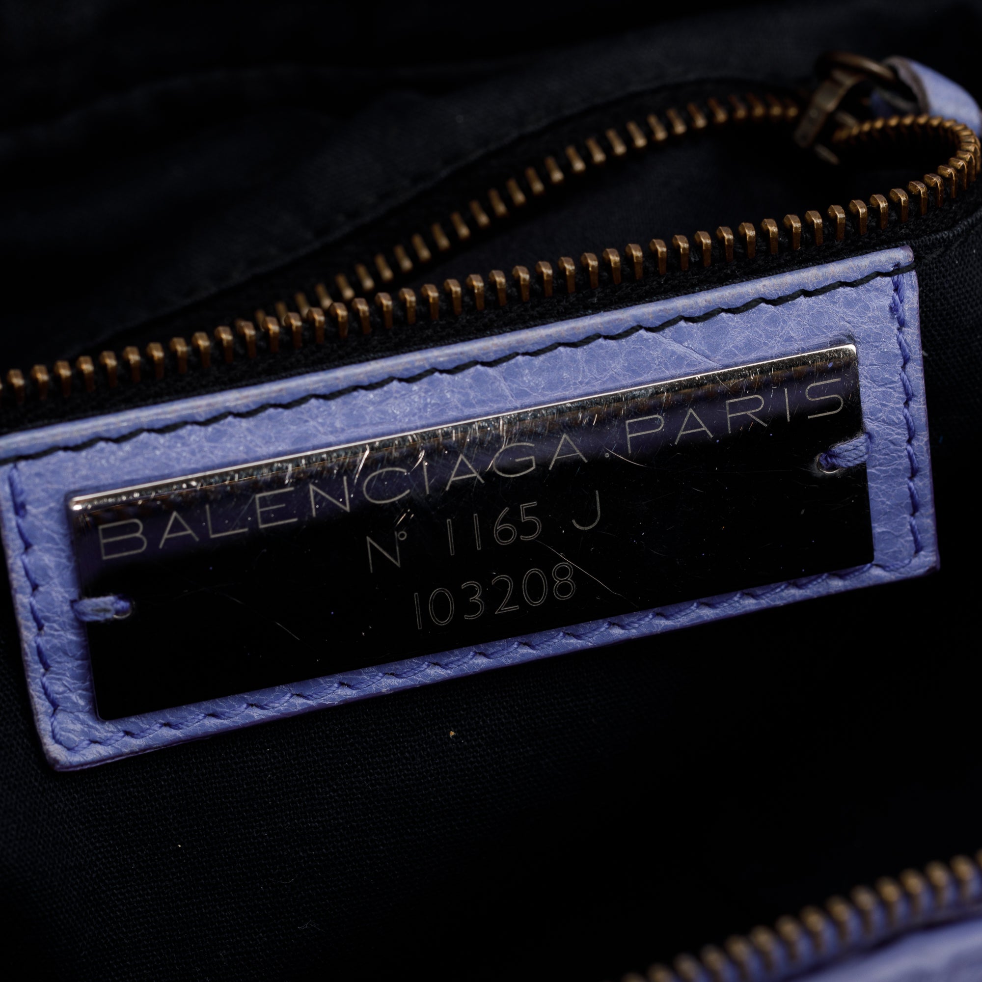 Balenciaga Purple Arena Leather Motocross Classic First Bag
