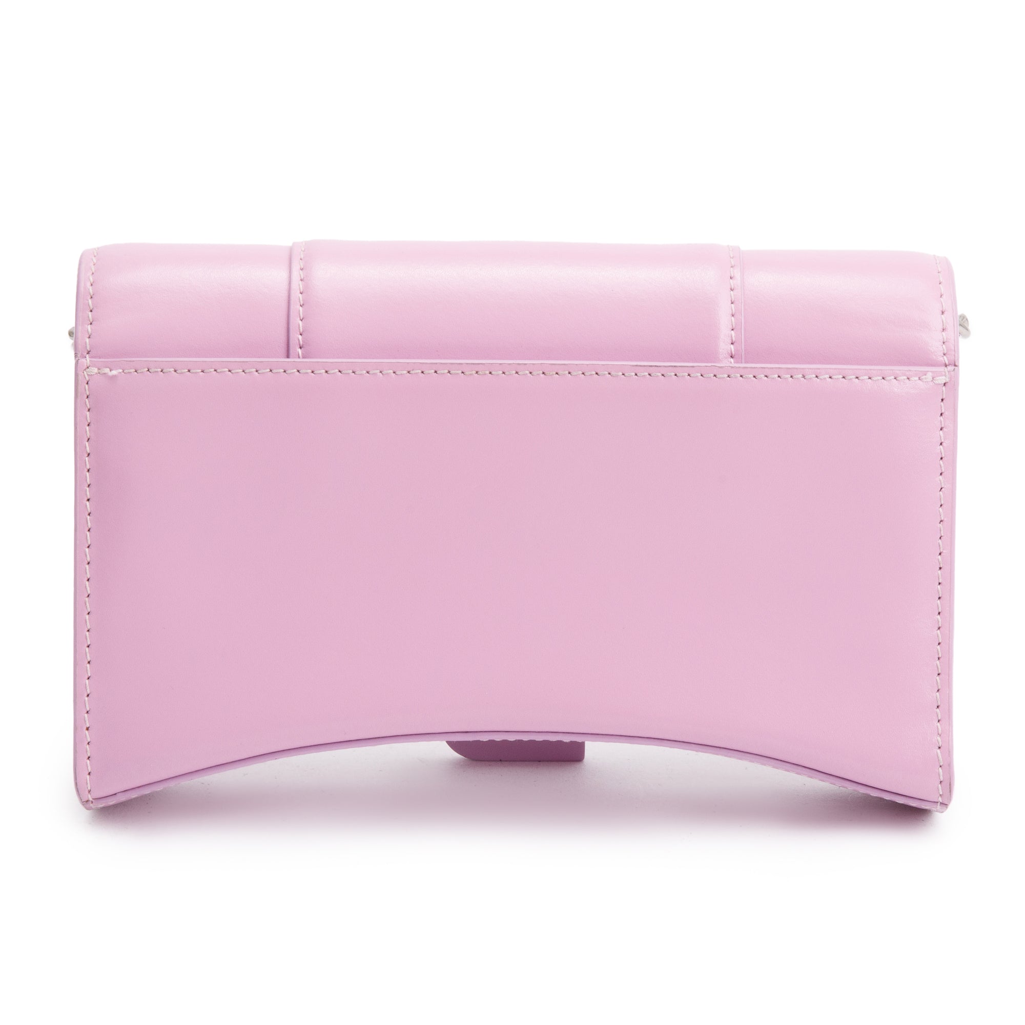 Balenciaga Purple Smooth Leather Hourglass Wallet on Chain