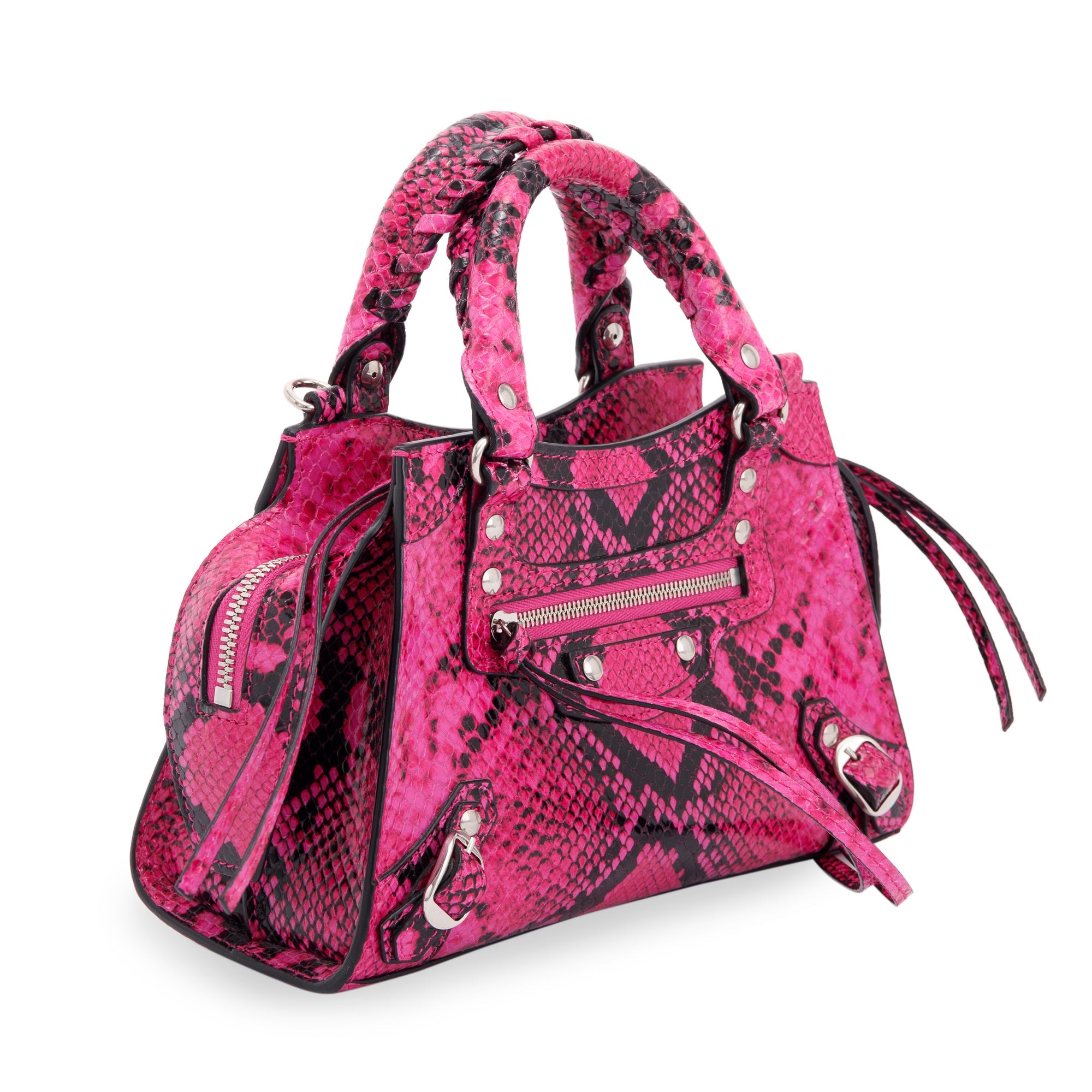 Balenciaga Python Embossed Neo Classic Mini City Bag w/ Strap