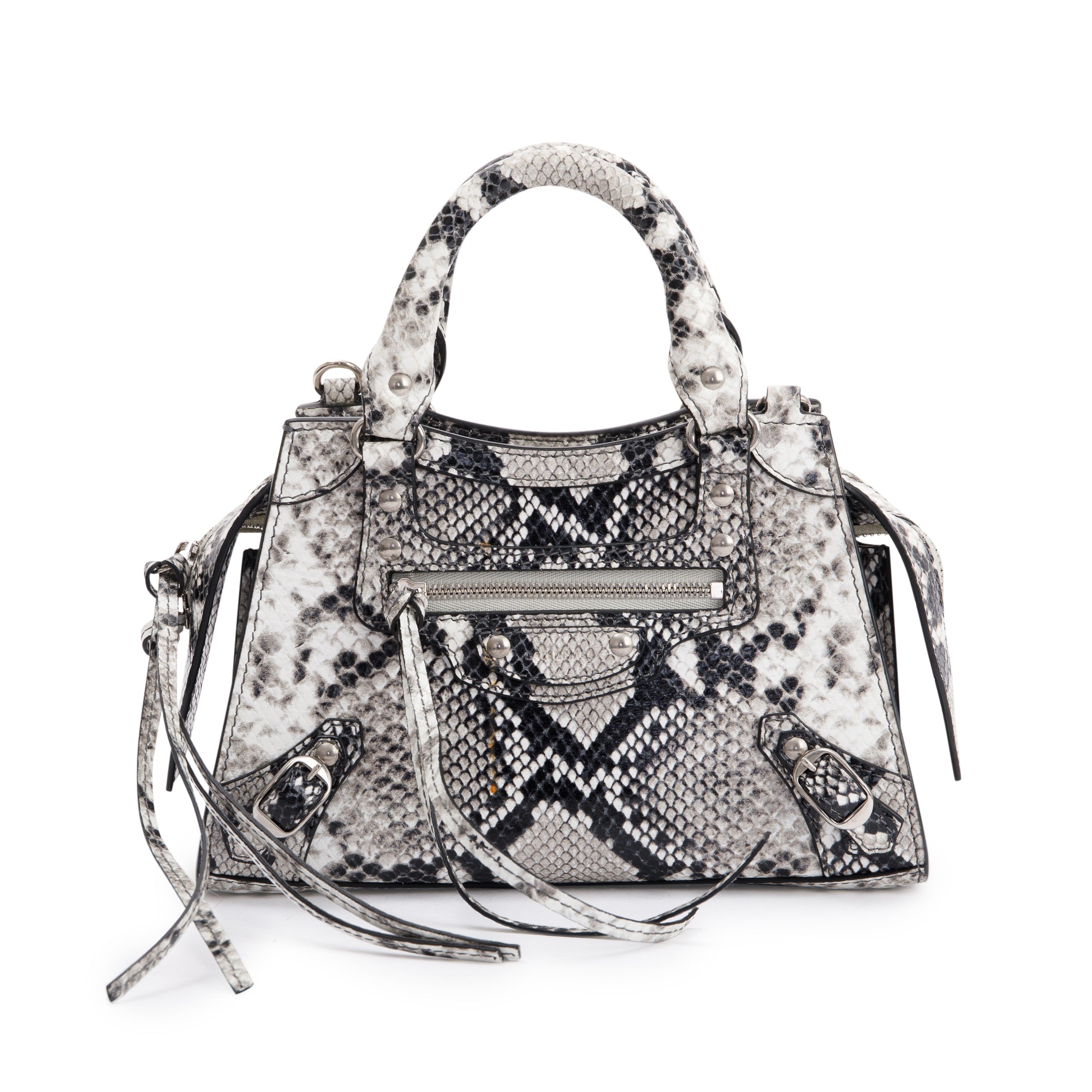 Balenciaga Python Embossed Neo Classic Mini City Bag w/ Strap
