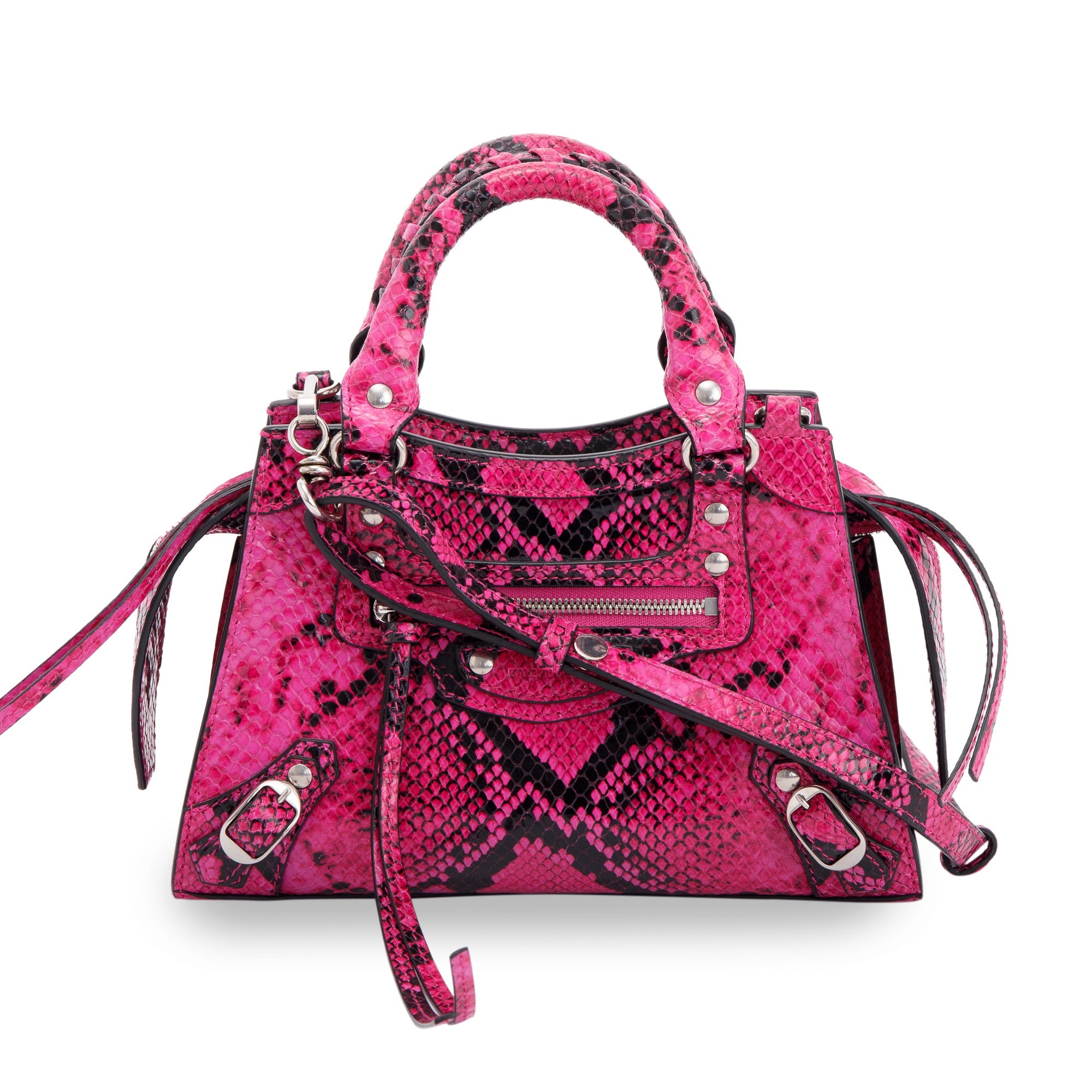 Balenciaga Python Embossed Neo Classic Mini City Bag w/ Strap