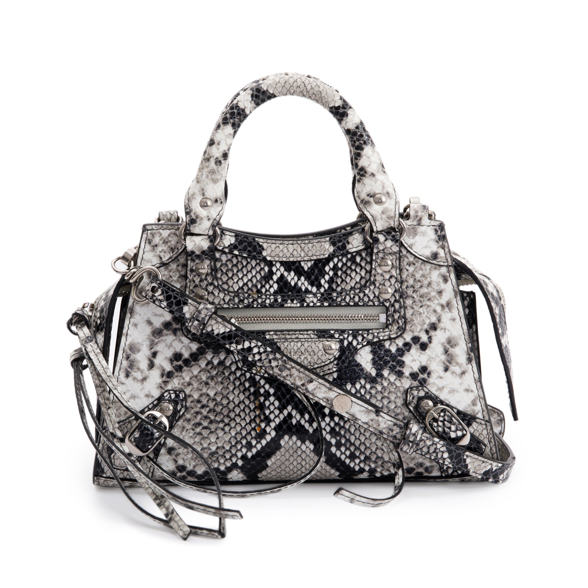 Balenciaga Python Embossed Neo Classic Mini City Bag w/ Strap