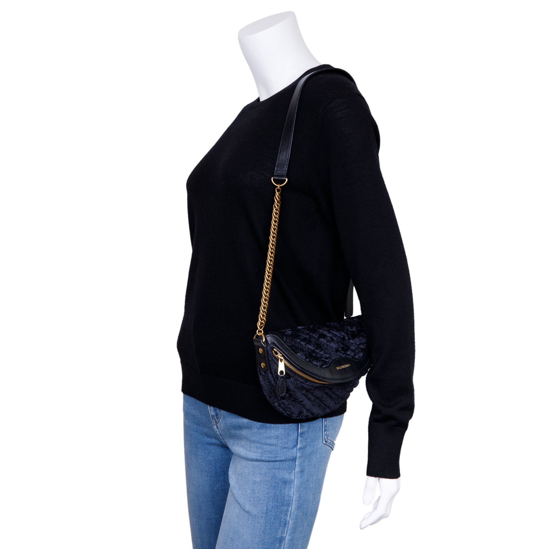 Balenciaga Velvet Souvenir XS Belt Bag