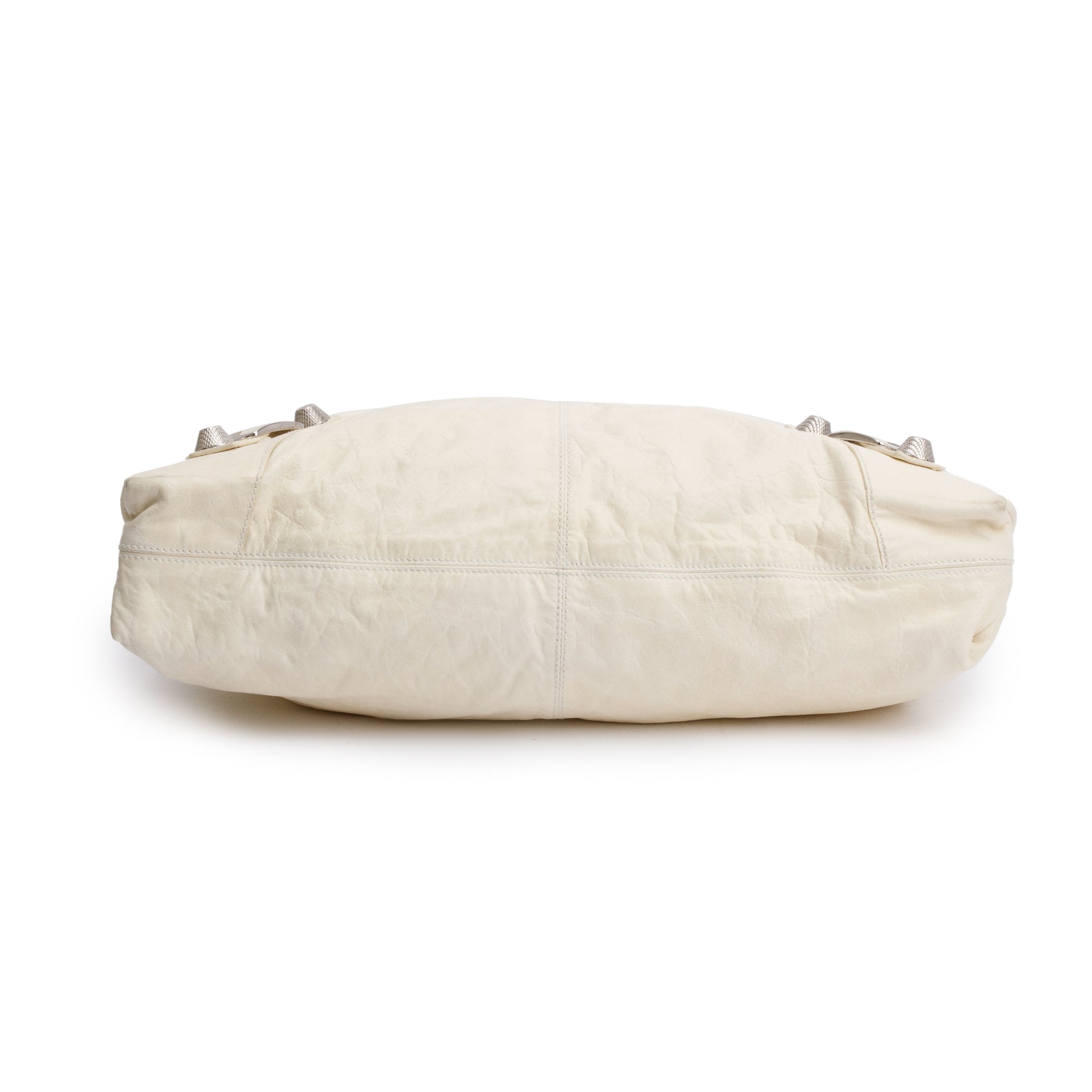 Balenciaga White Agneau Leather Giant 21 Brief Tote