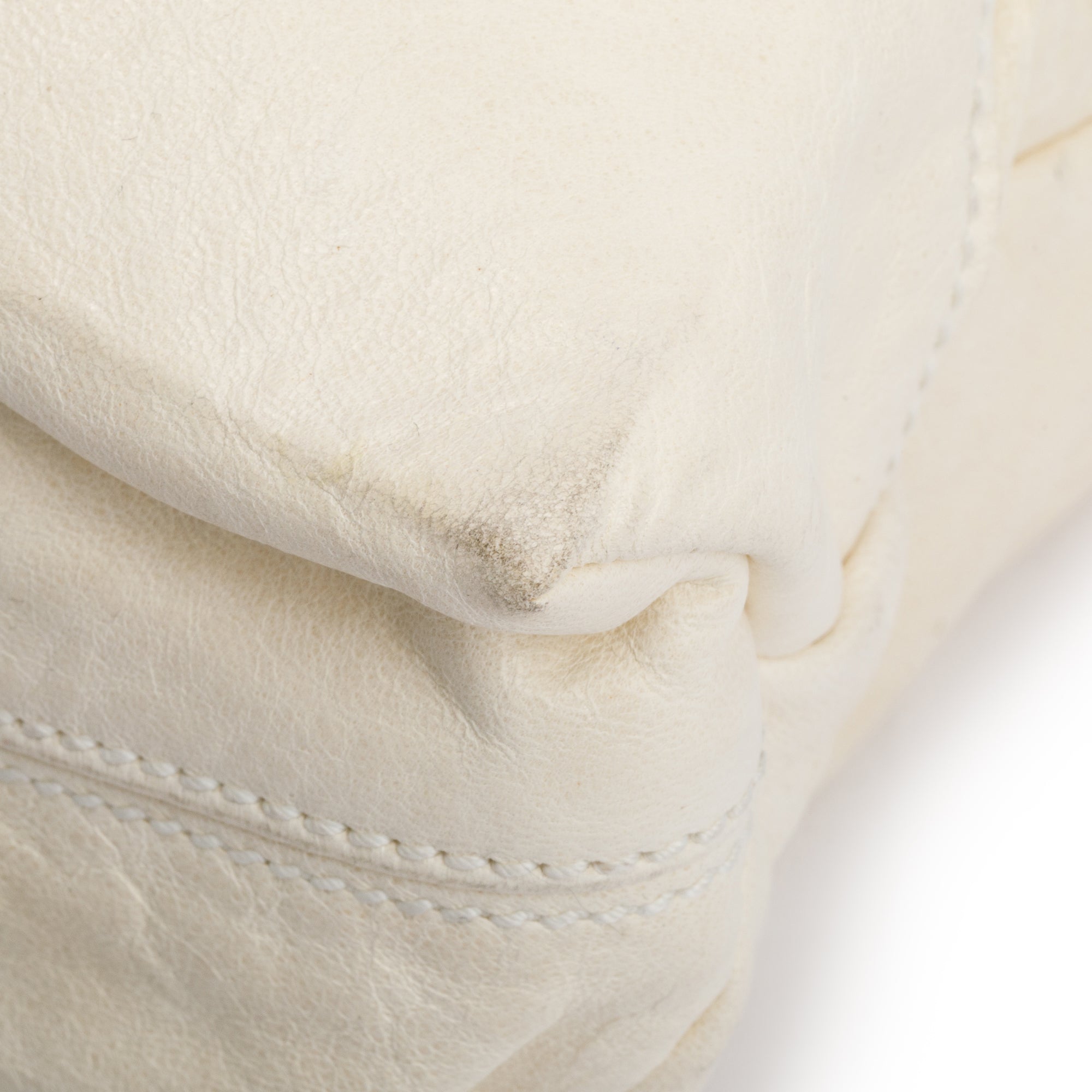 Balenciaga White Agneau Leather Giant 21 Brief Tote