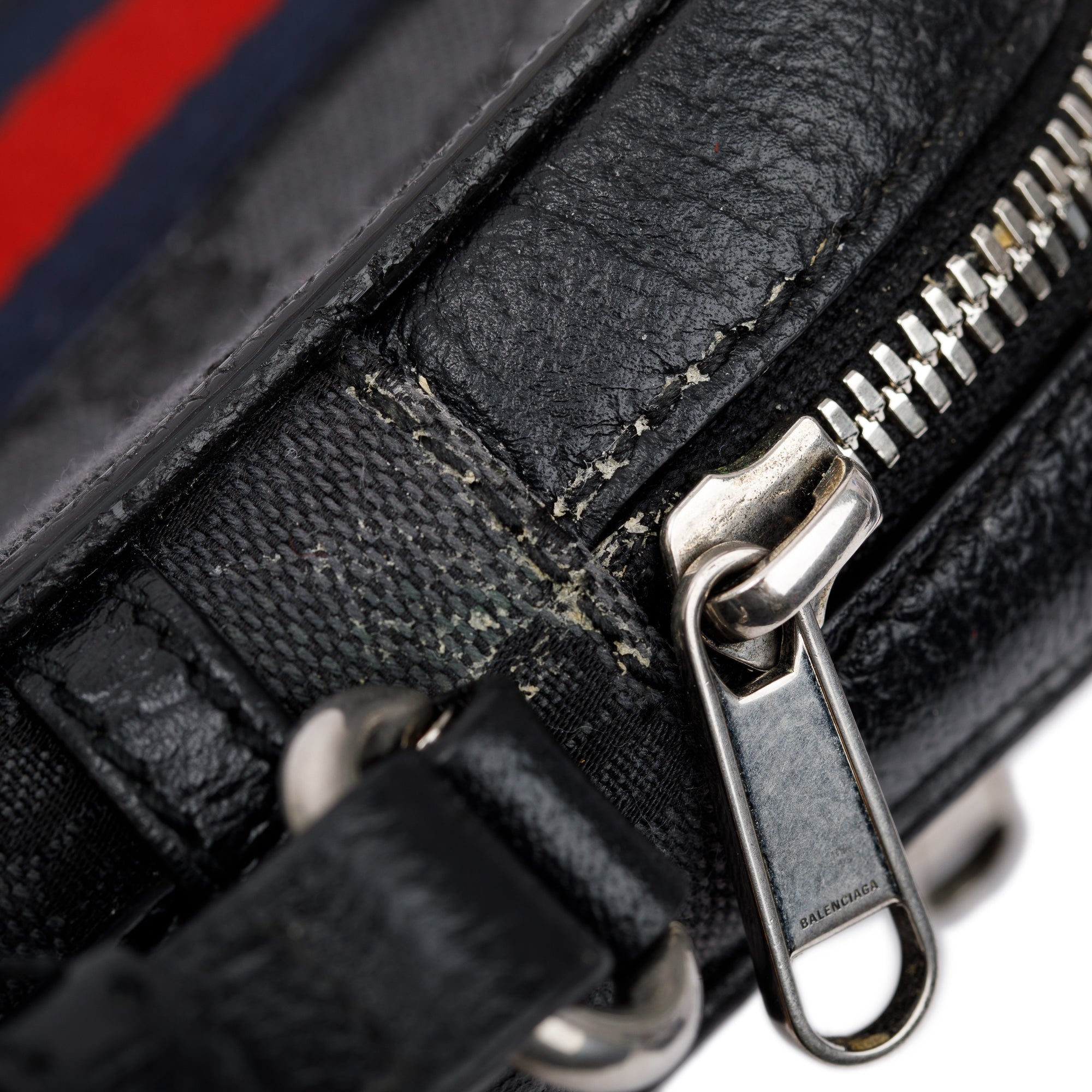 Balenciaga X Gucci The Hacker Project Black BB Supreme Canvas Web Mini Crossbody Bag w/ Box & Receipt