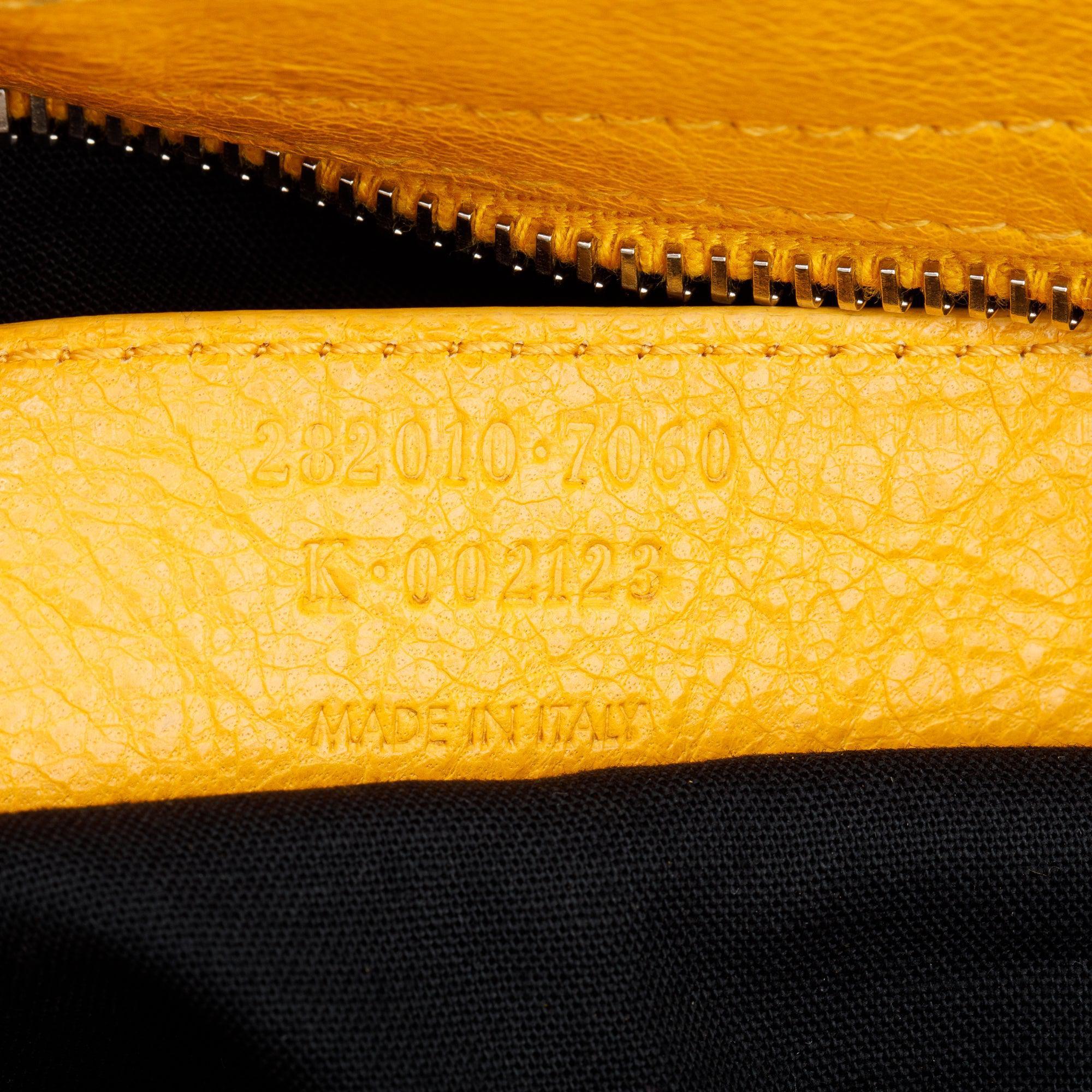 Balenciaga Yellow Agneau Leather Giant 12 Velo Bag