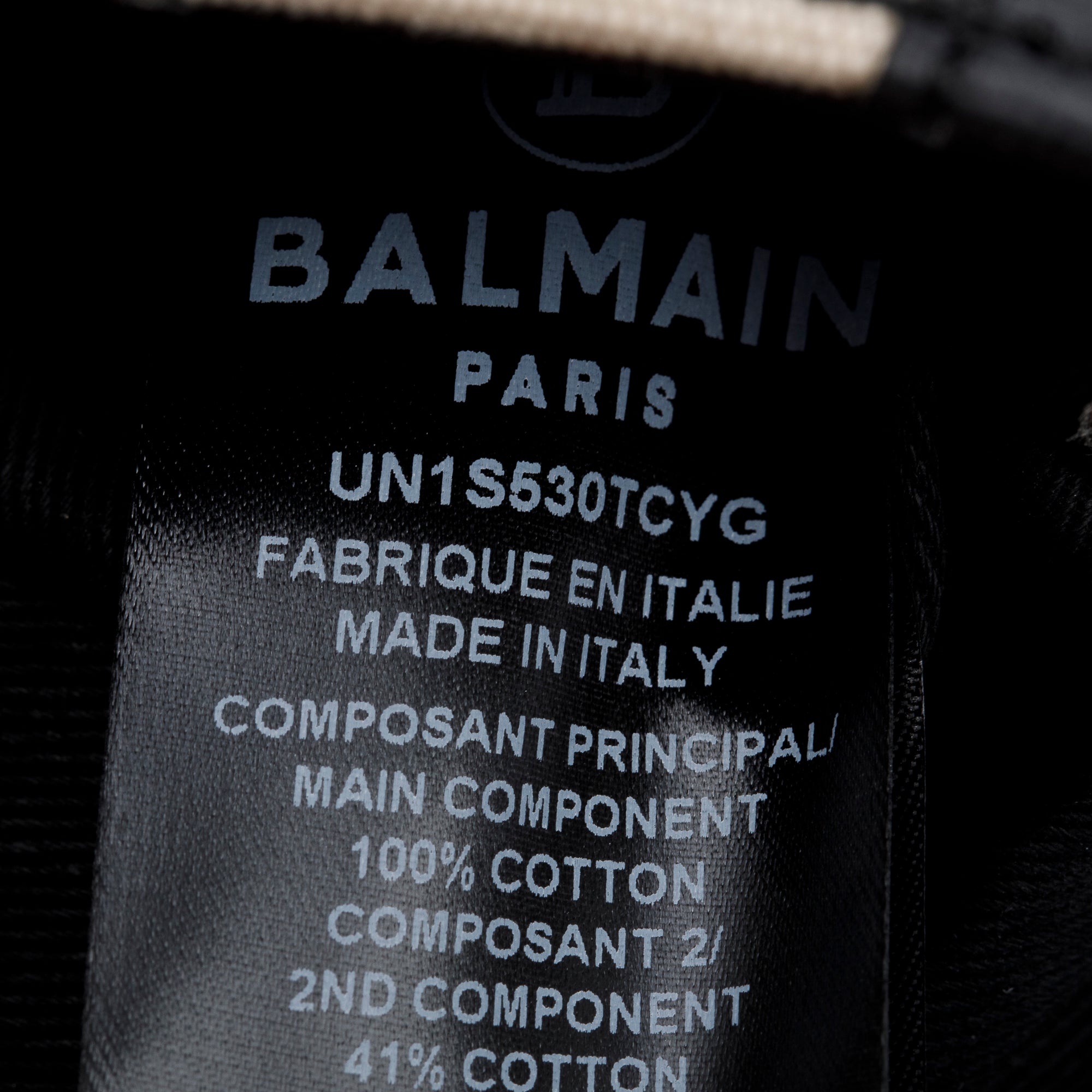 Balmain Neutral Canvas Black Leather Trimmed B-Buzz 23 Shoulder Bag w/ Strap