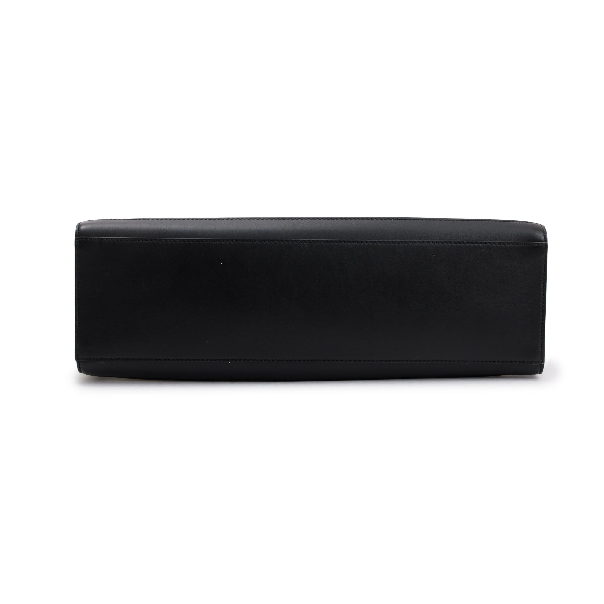 Balmain White Canvas Black Leather Trimmed B-Army 42 Logo Tote w/ Box