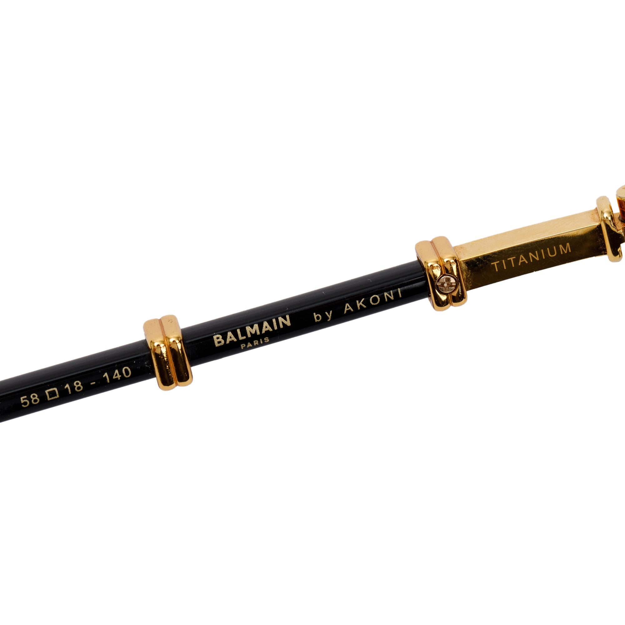 Balmain x Akoni Officier BPS-108A-58 Sunglasses w/ Box & Case