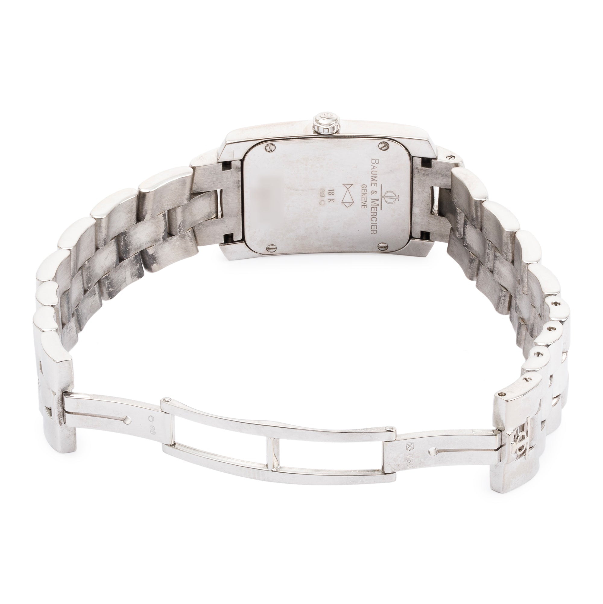 Baume & Mercier 18k White Gold Diamond Bezel & Mother of Pearl Diamond Dial Hampton Milleis Watch